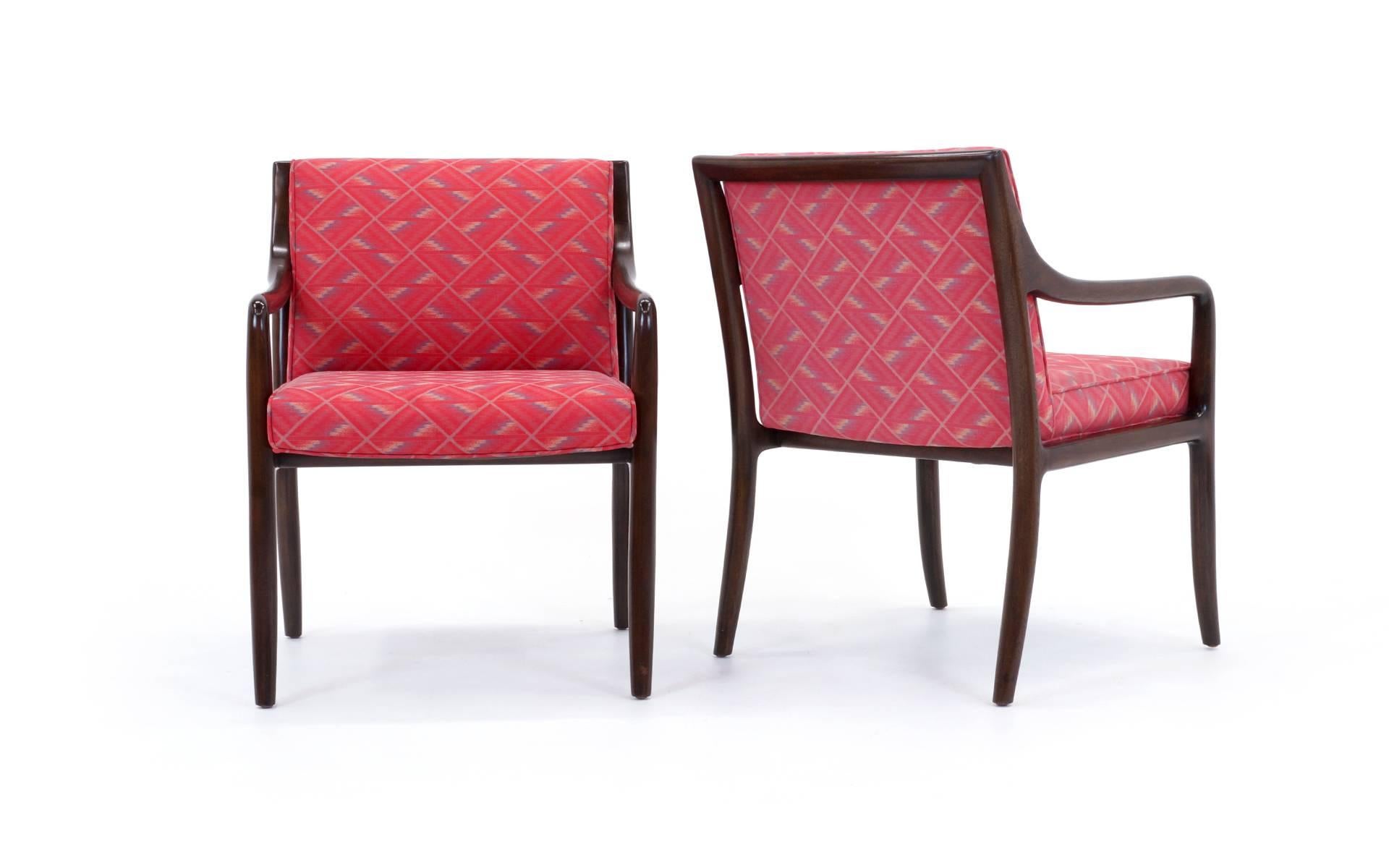 American Pair of Edward Wormley for Dunbar Side Armchairs For Sale