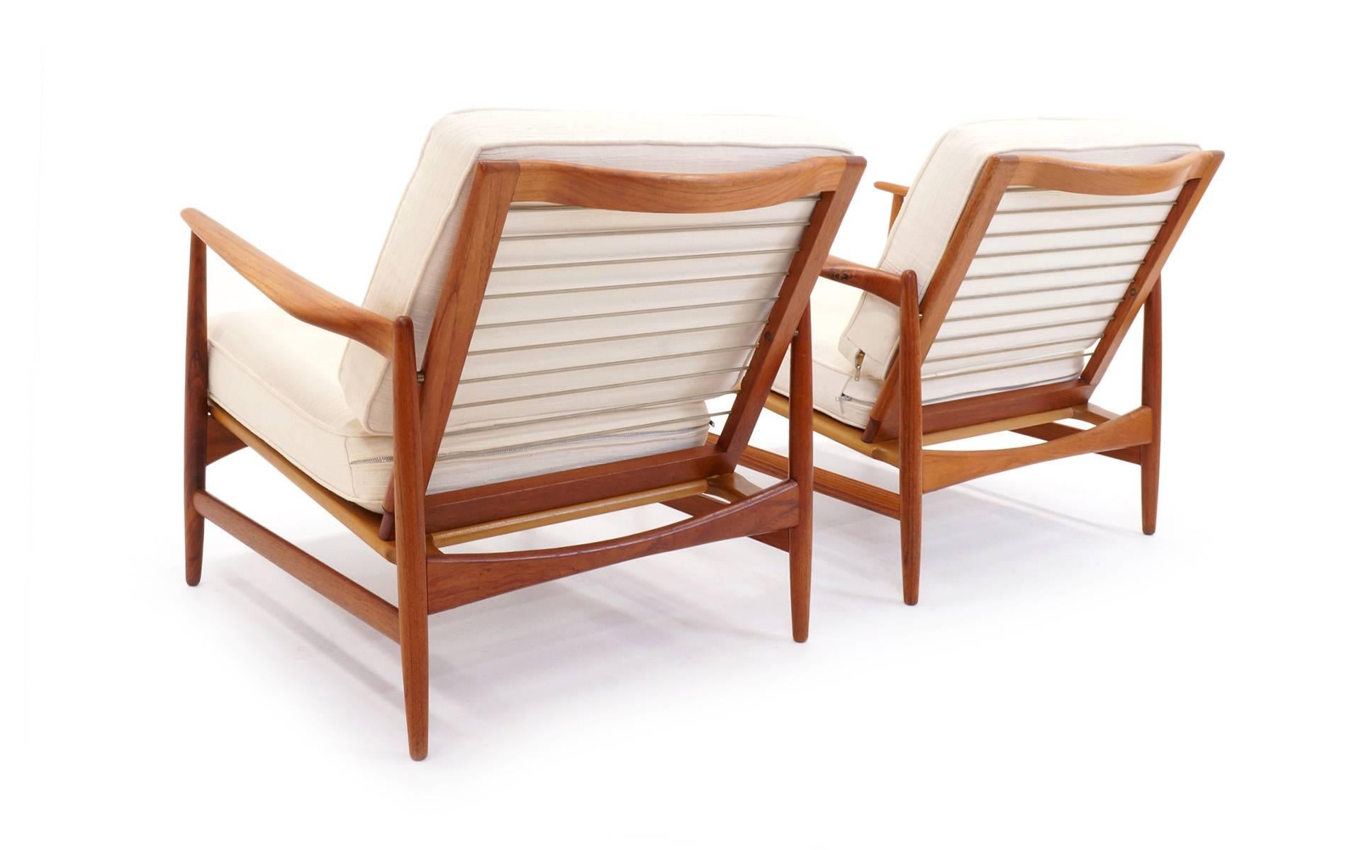 Danish Pair of Kofod-Larsen Lounge Chairs for Selig