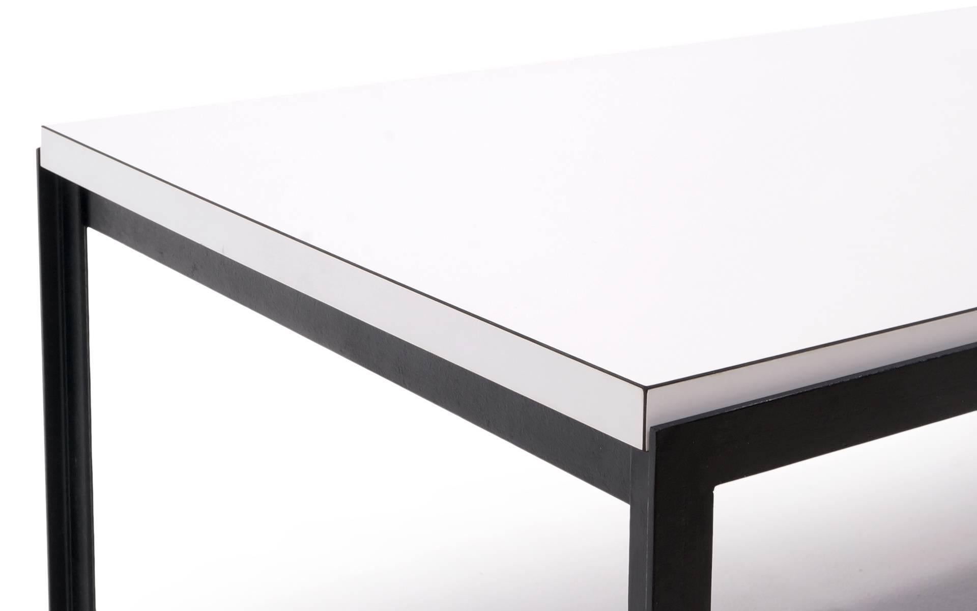 white laminate table