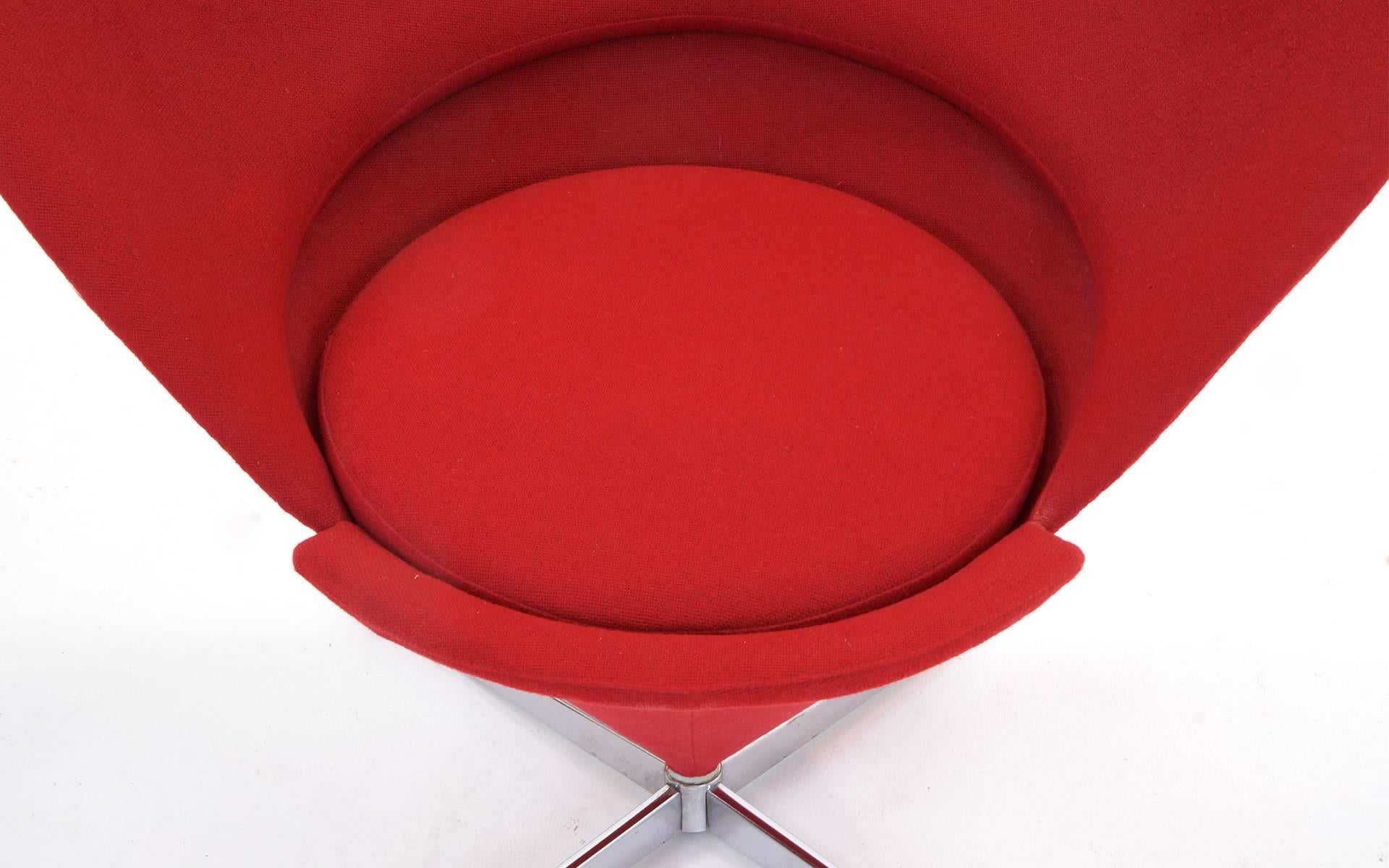 Original Verner Panton Cone Heart Chair for Plus-Linje In Excellent Condition In Kansas City, MO