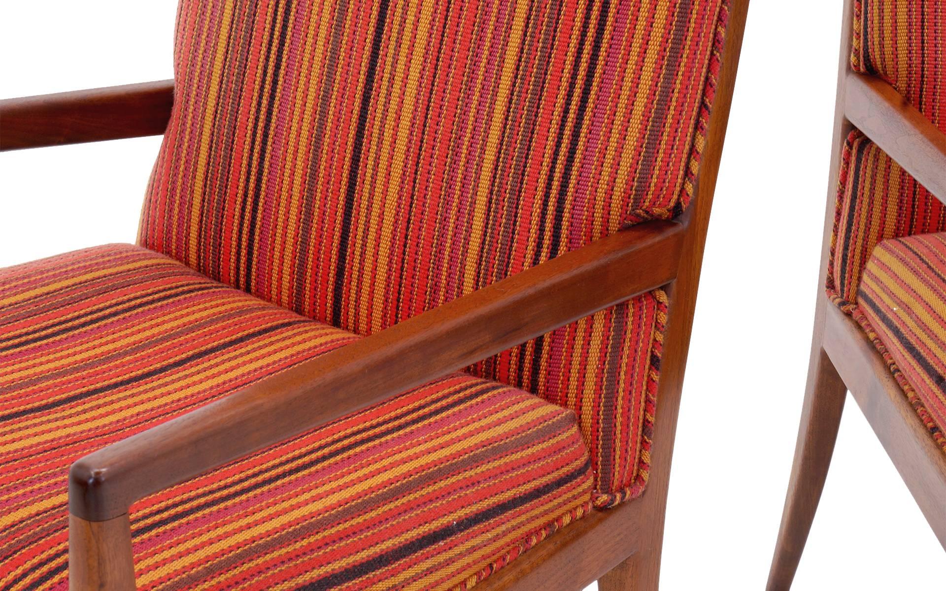 Mid-20th Century Set of Eight Dining Chairs with Arms Designed by Jules Heumann for Metropolitan