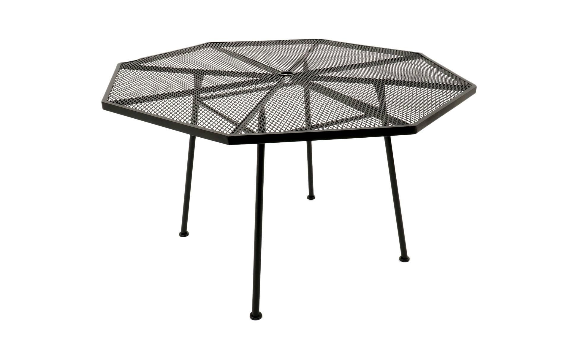 Powder-Coated Russell Woodard Sculptura Outdoor/Patio Dining Sets Otagonal Tables Eight Chairs
