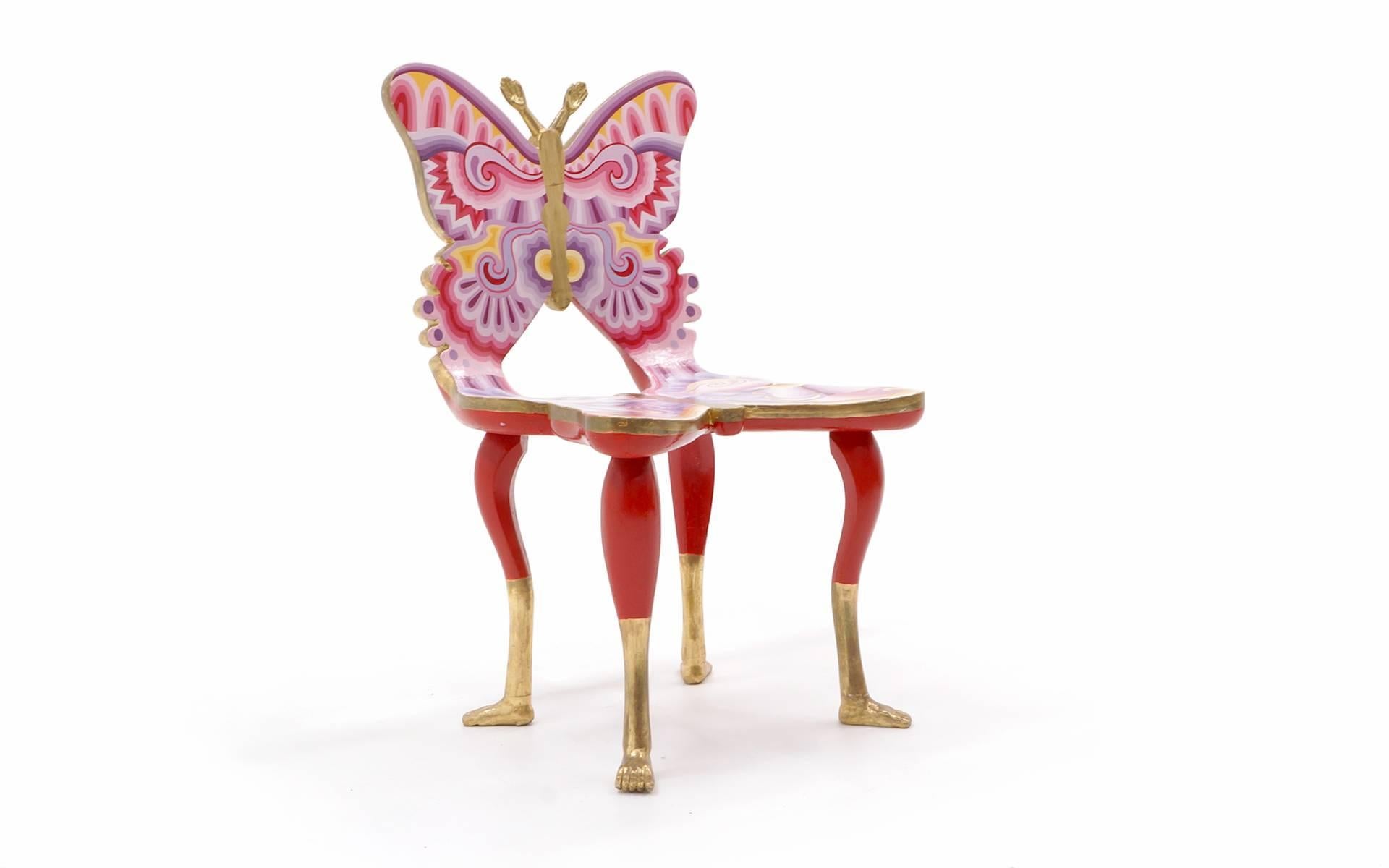 Mexicain Chaise papillon signée Pedro Friedeberg, un exemple exceptionnel en vente