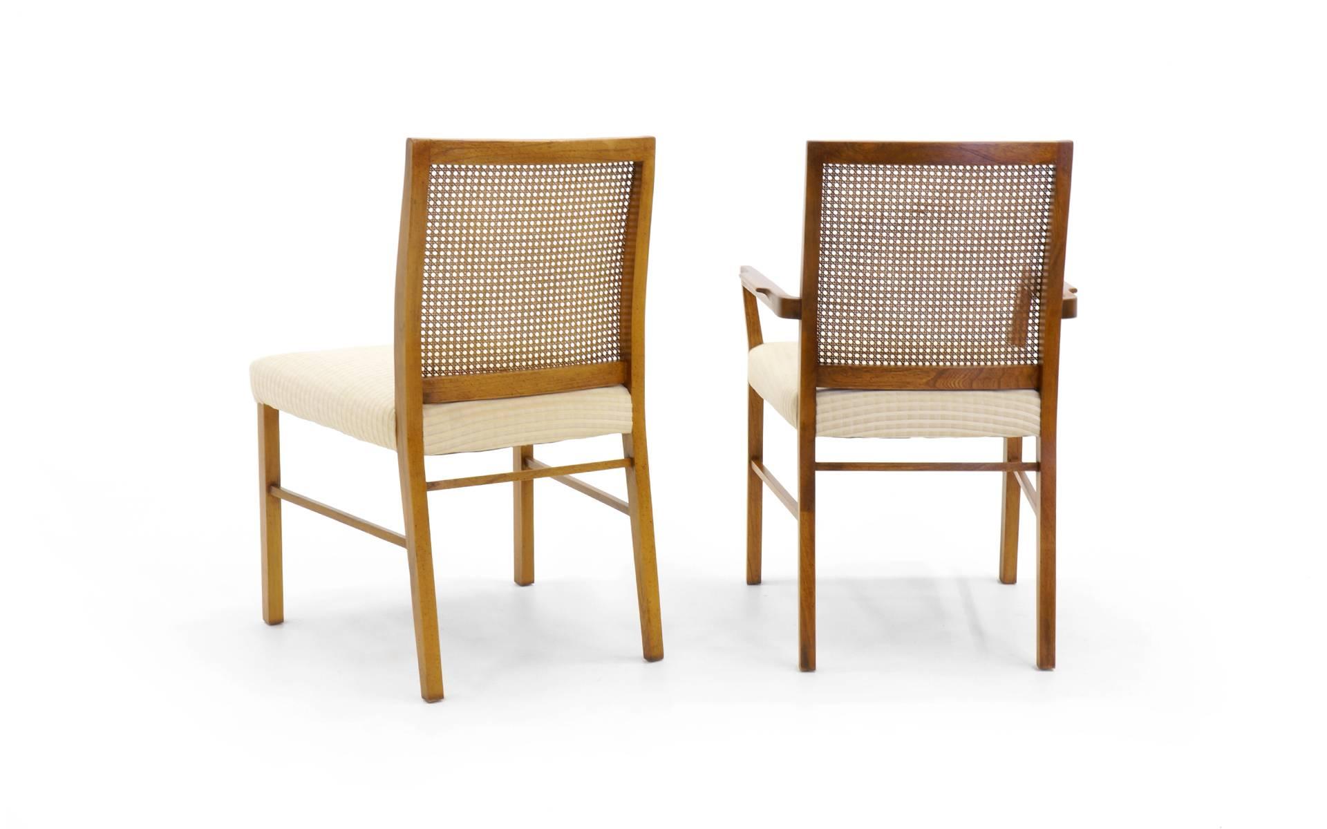 American Set of Eight Dining Chairs by Founders Two Armchairs and Six Side Chairs