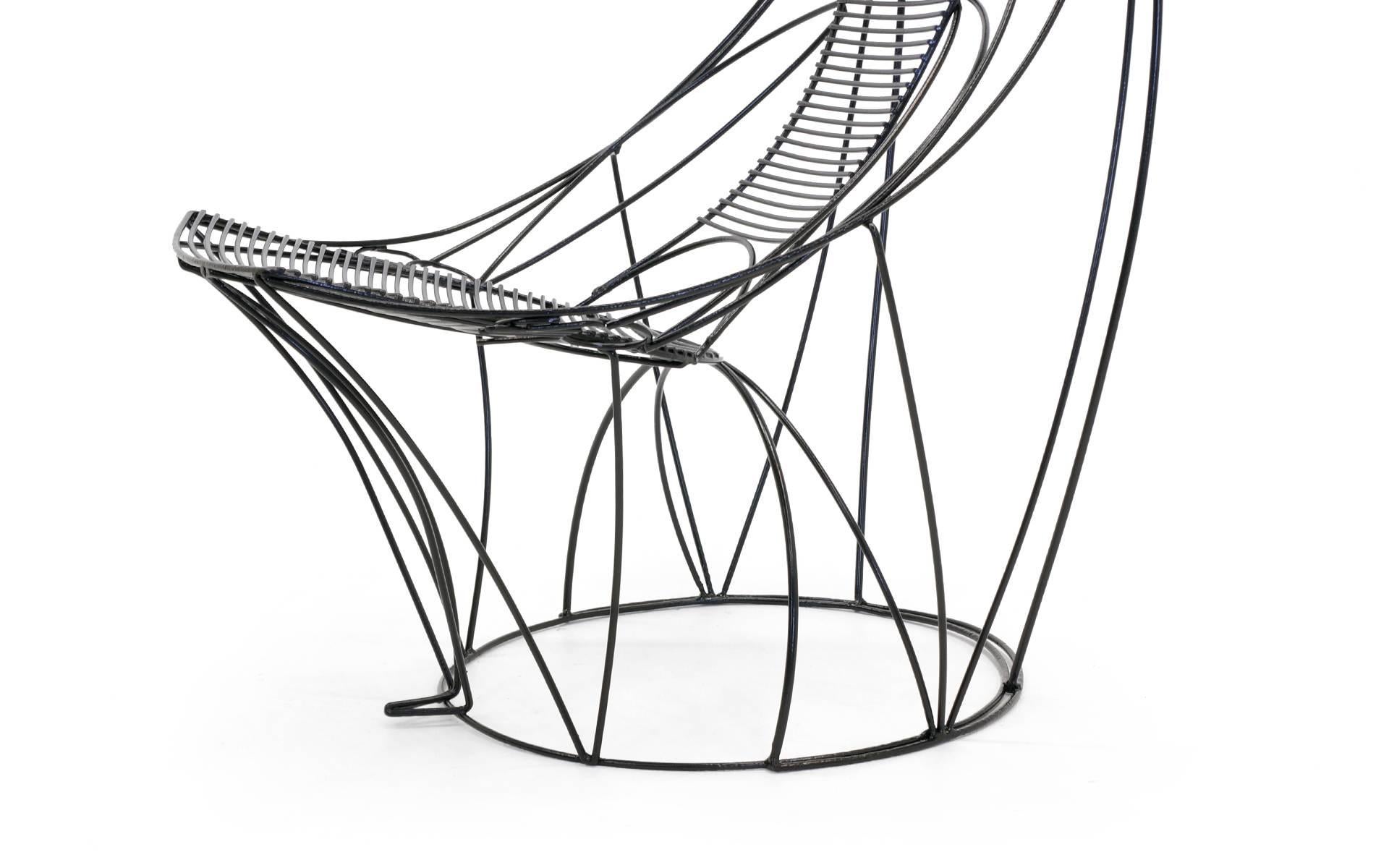 Mid-20th Century Rare, Authentic John Risley Wire Lounge Chair