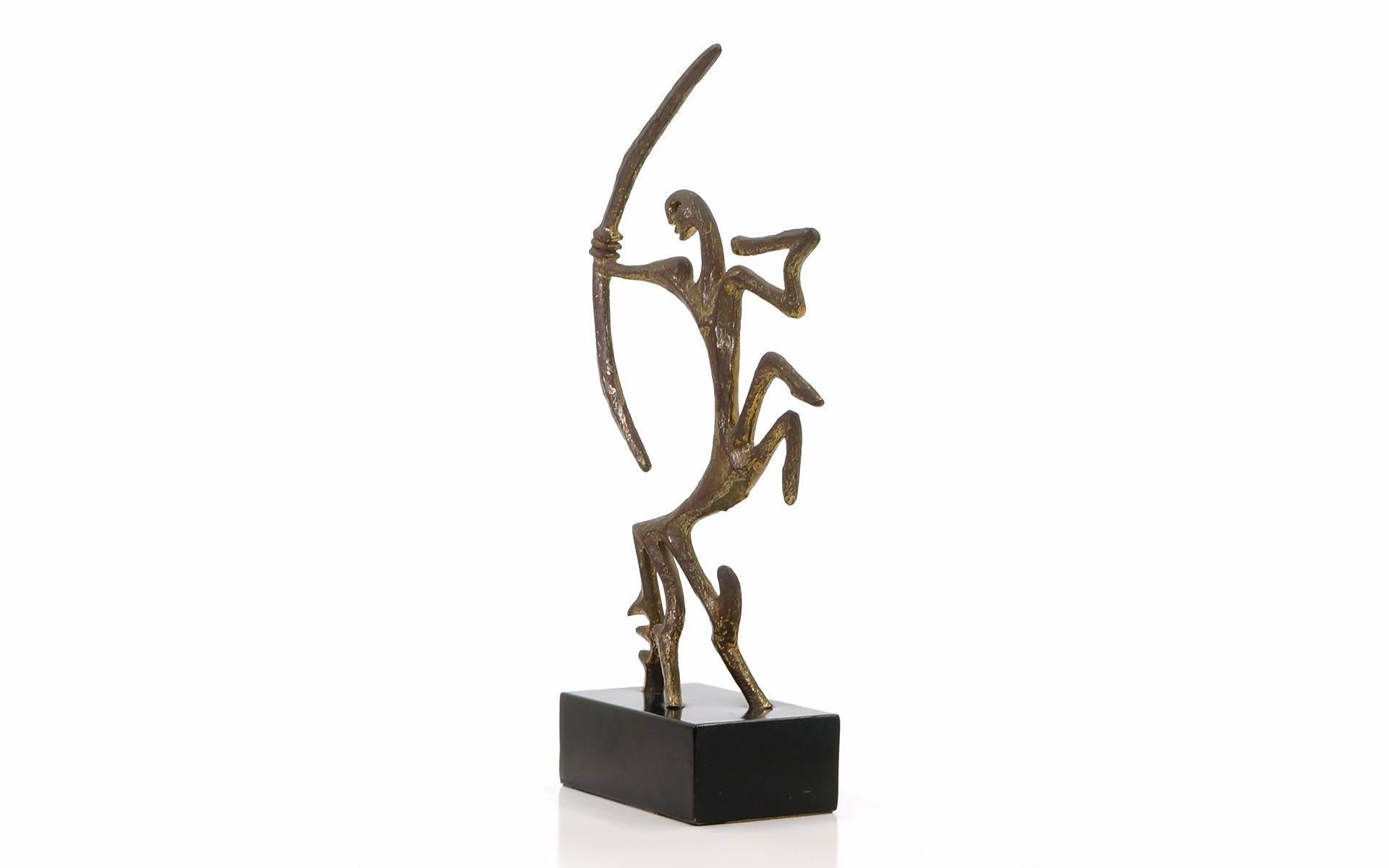 American Frederick/Frederic Weinberg Bronze Modernist Sagittarius Sculpture