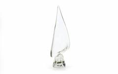 Large, Beautiful Daum Crystal Sail Boat / Ship Sail, Signed