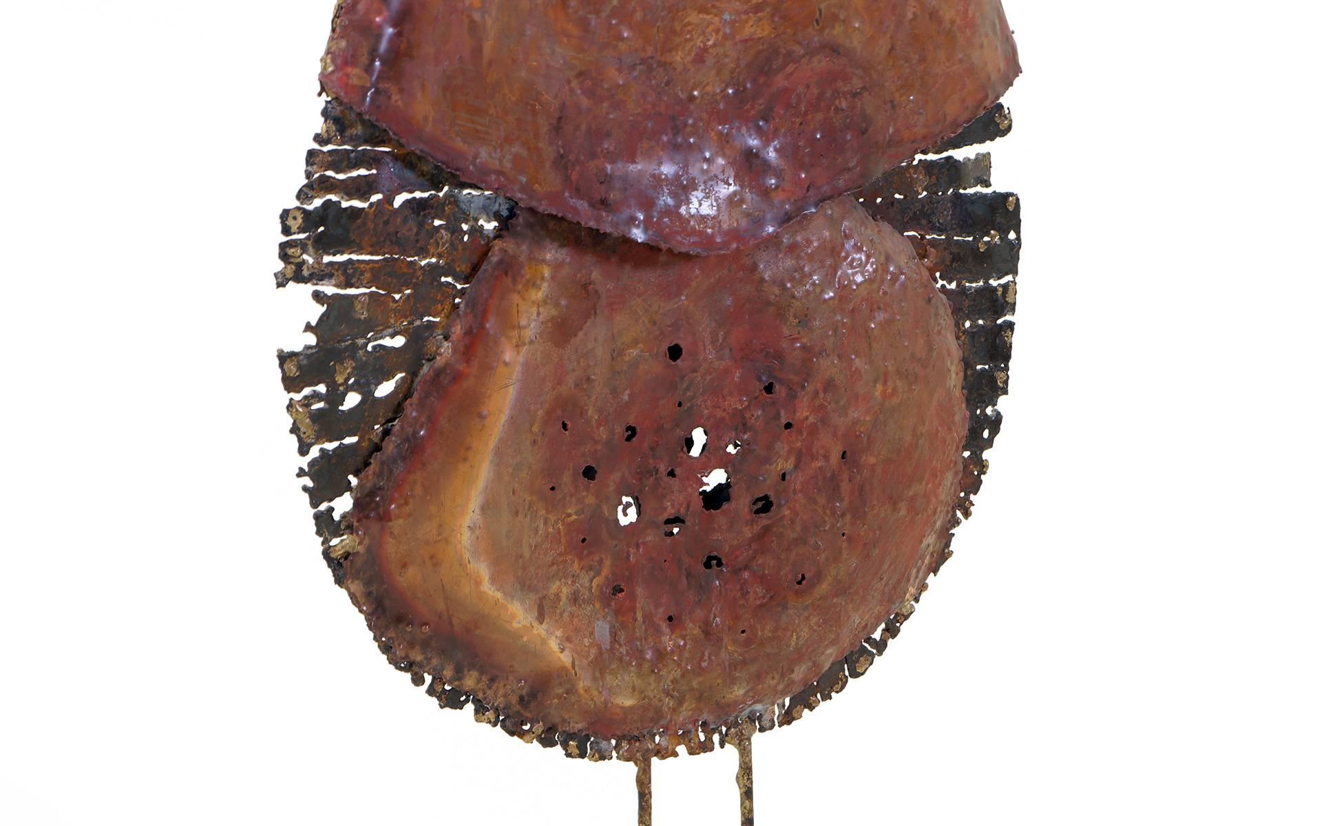 Copper James Bearden Large, Intricate, Tabletop Owl Sculpture For Sale