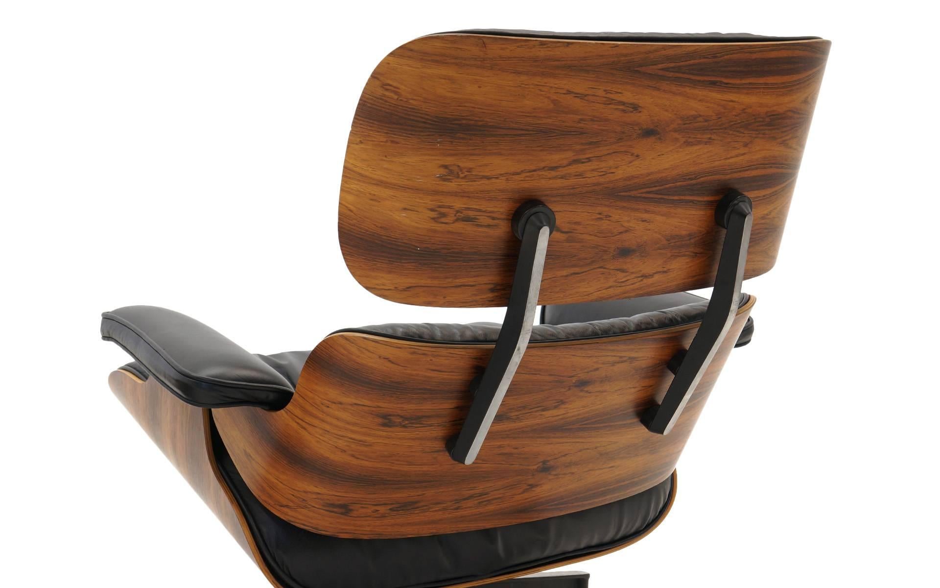 Mid-Century Modern Excellent, Original, Brazilian Rosewood Eames Lounge Chair and Ottoman