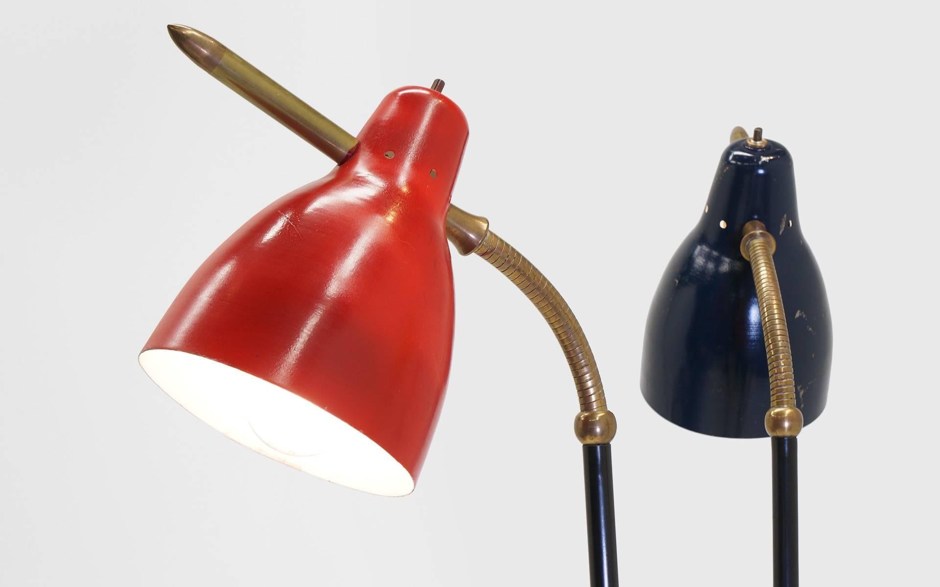 Mid-20th Century Italian Three Post/Arm Floor Lamp For Sale