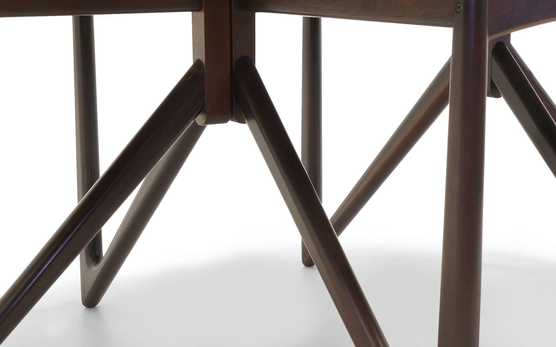 Kurt Ostervig Oval / Eliptical Rosewood Gateleg / Drop-leaf Dining Table. 2