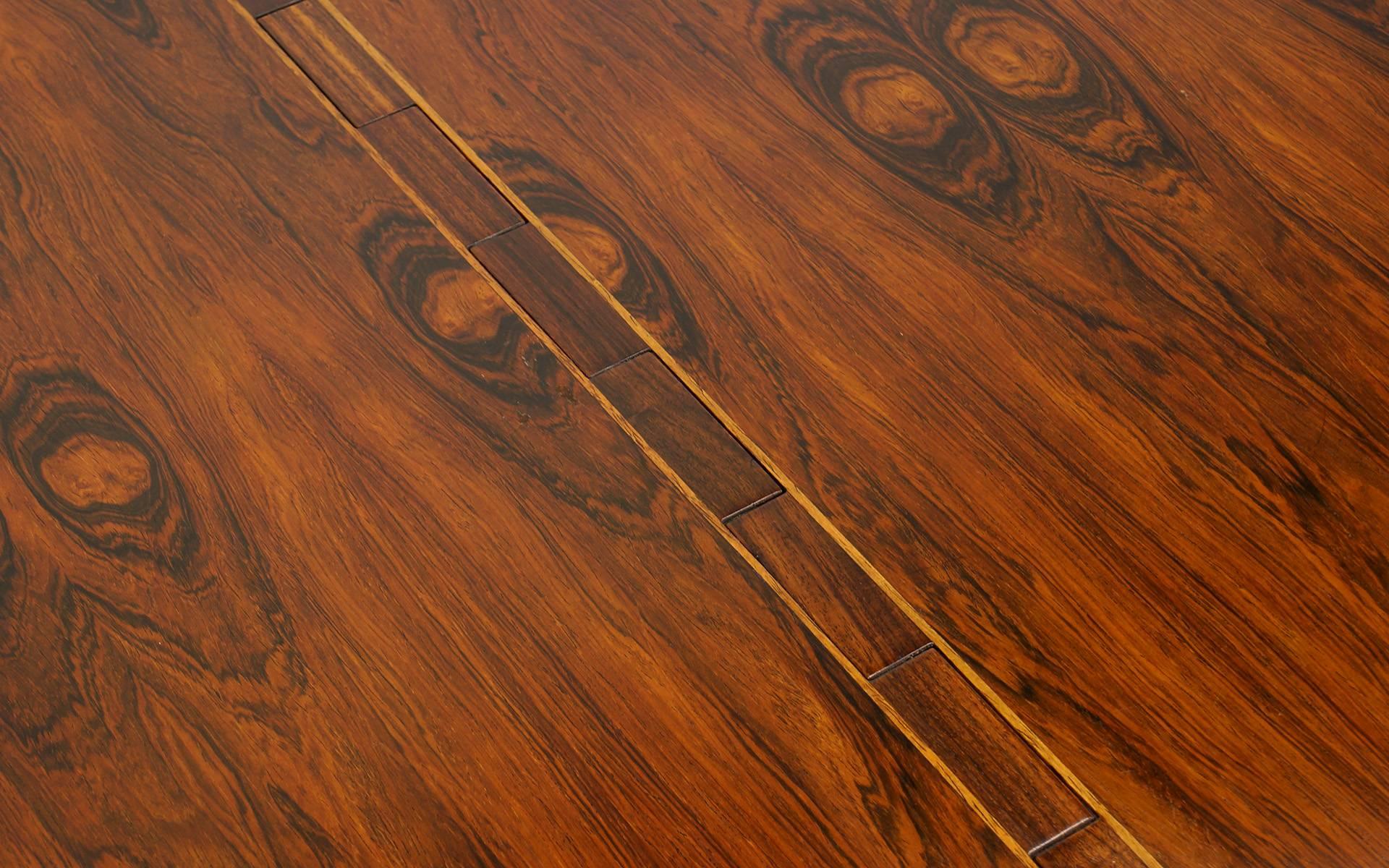 Oiled Kurt Ostervig Oval / Eliptical Rosewood Gateleg / Drop-leaf Dining Table.