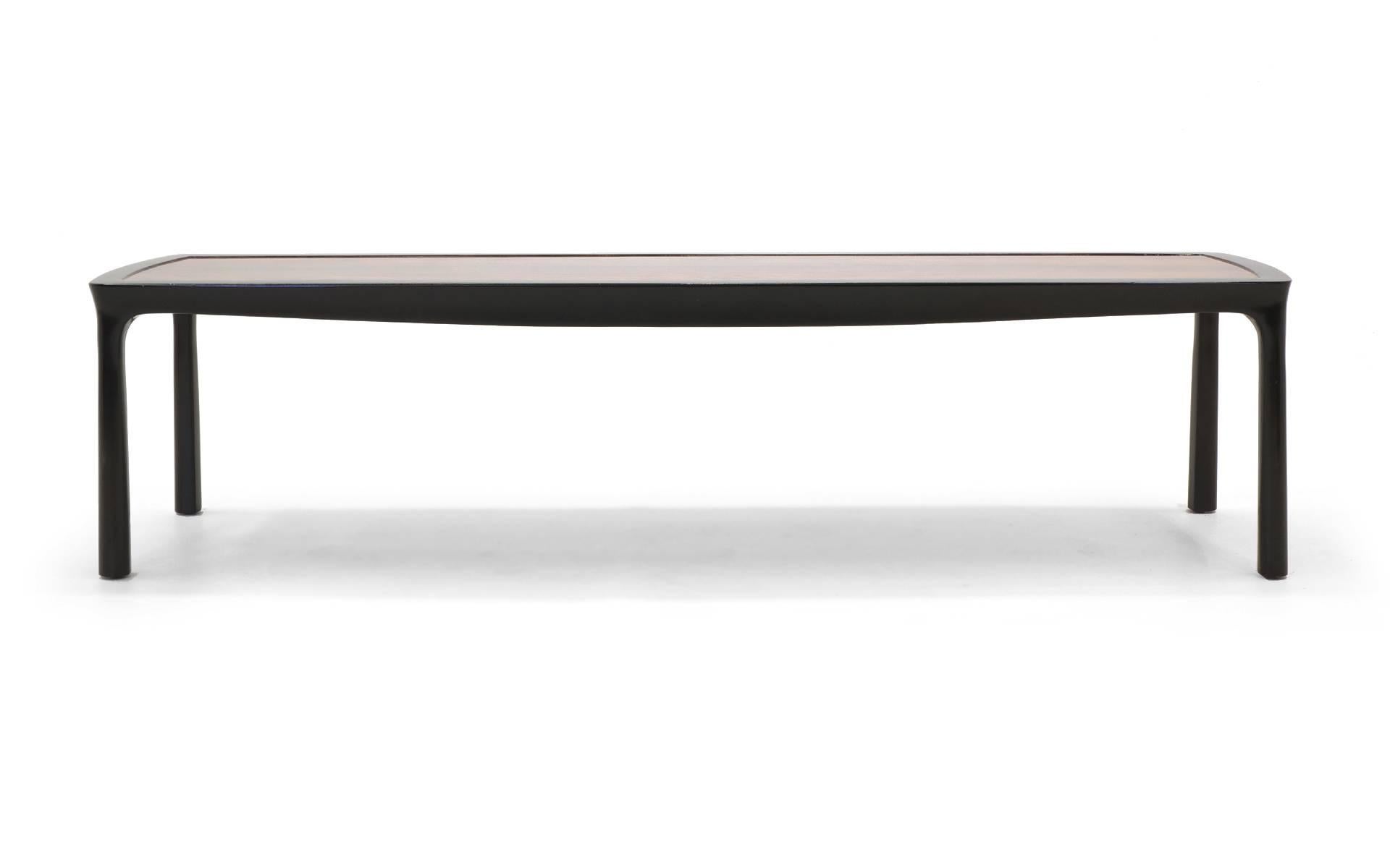 Mid-Century Modern Sculptured Edge Rectangular Coffee Table by Edward Wormley for Dunbar