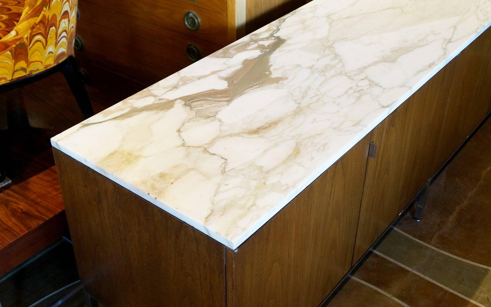 credenza with marble top