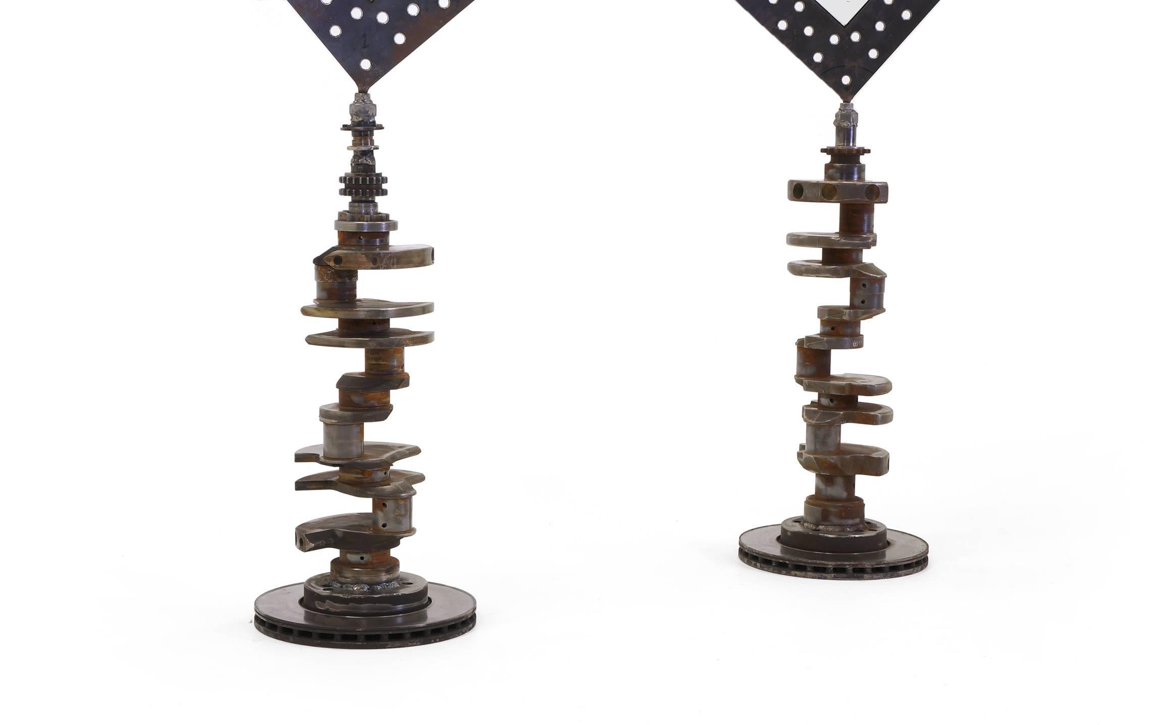 Mid-Century Modern Exceptionnelle paire de sculptures de la série magique céleste de Feliciano Bejar en vente