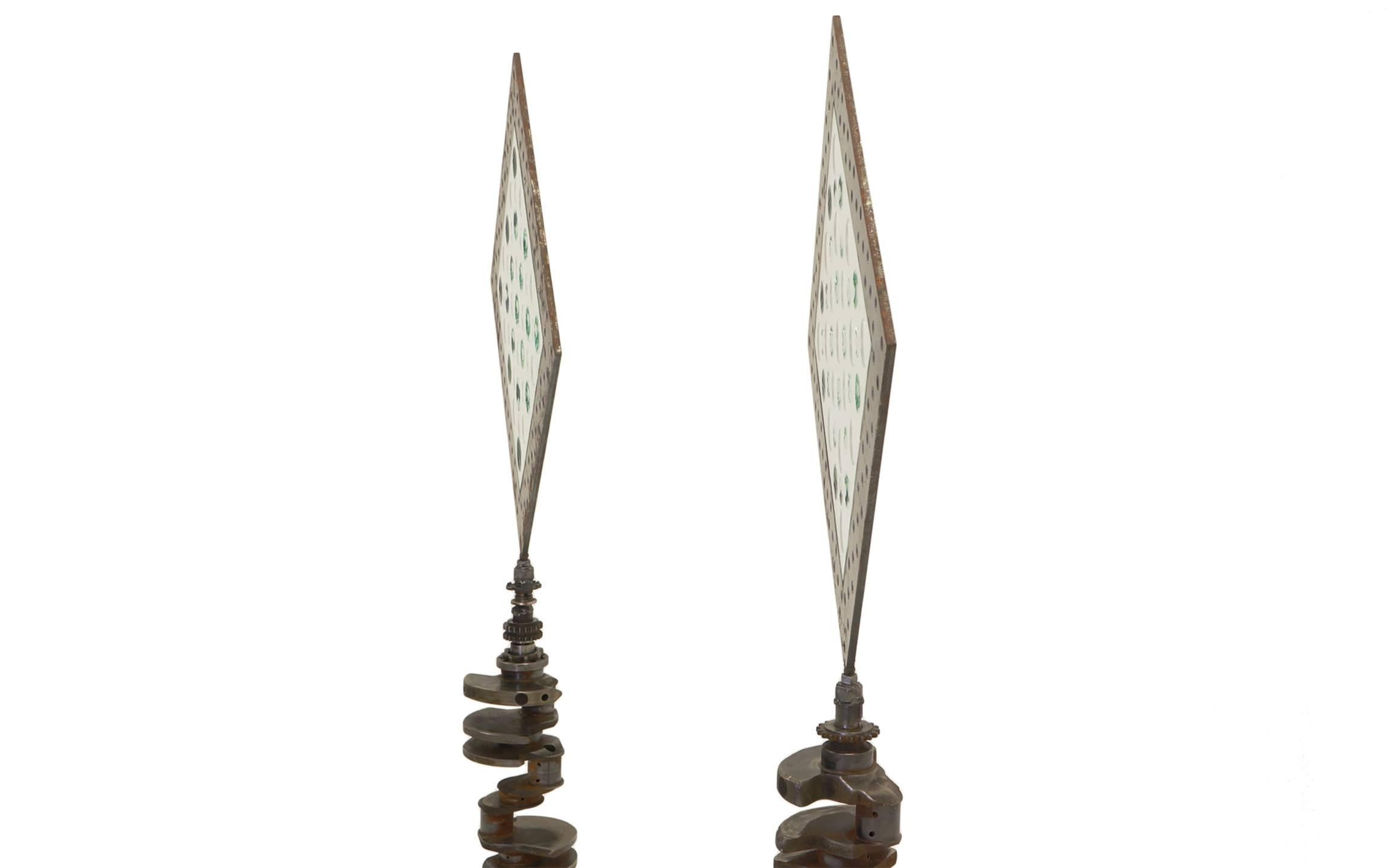 Mexican Exceptional Pair of Feliciano Bejar Celestial Magiscope Series Sculptures For Sale