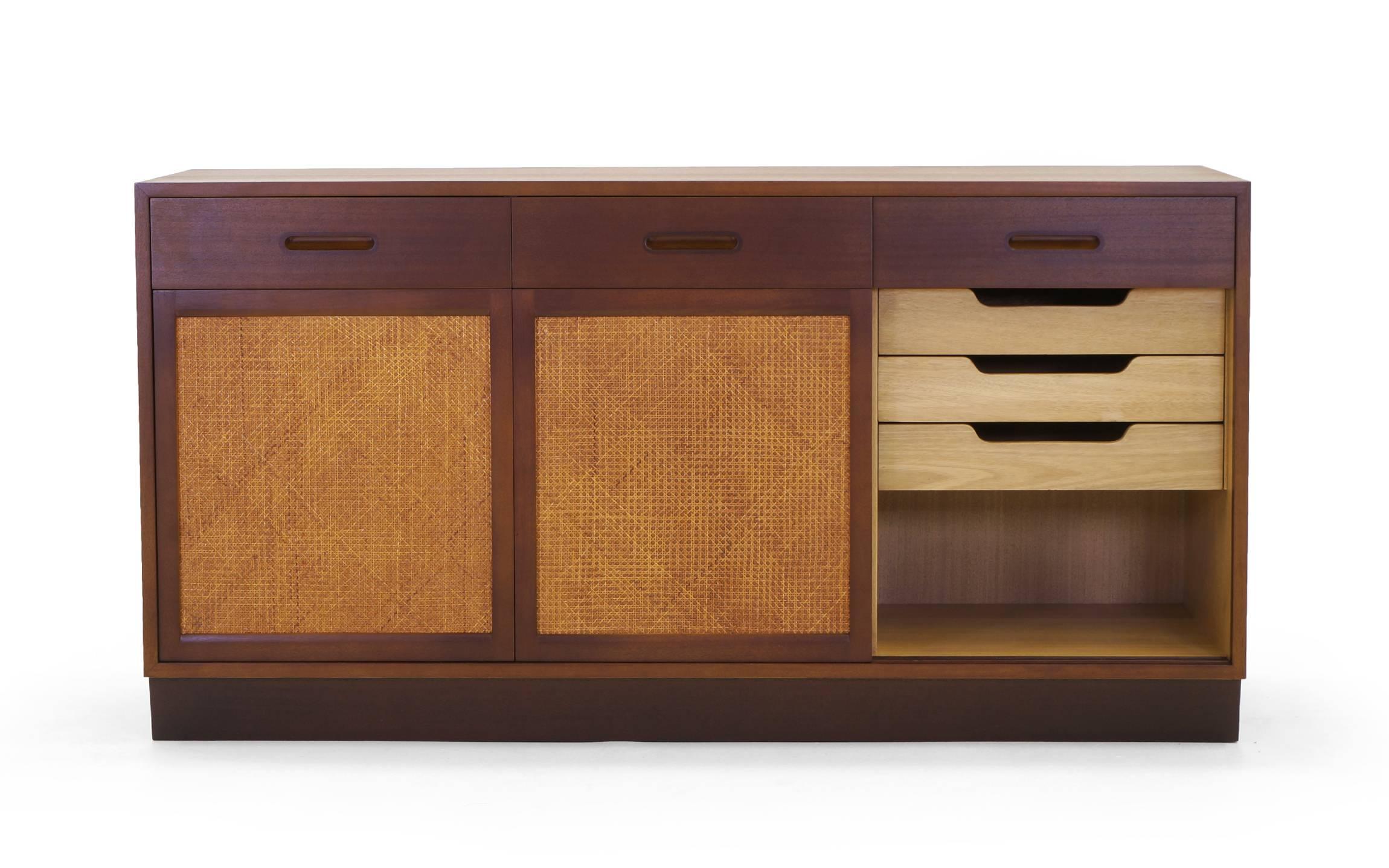 Mid-Century Modern Cabinet, Buffet or Sideboard by Edward Wormley, Expertly Restored and Refinished