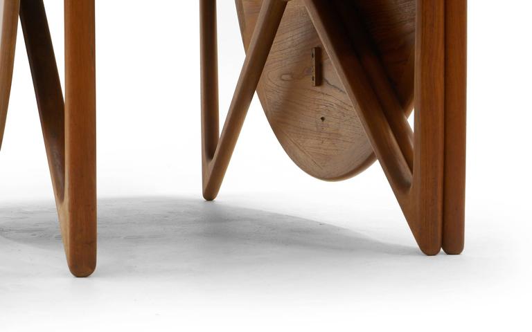 Kurt Ostervig Teak Oval/Elliptical Gateleg/Drop-Leaf Dining Table at ...