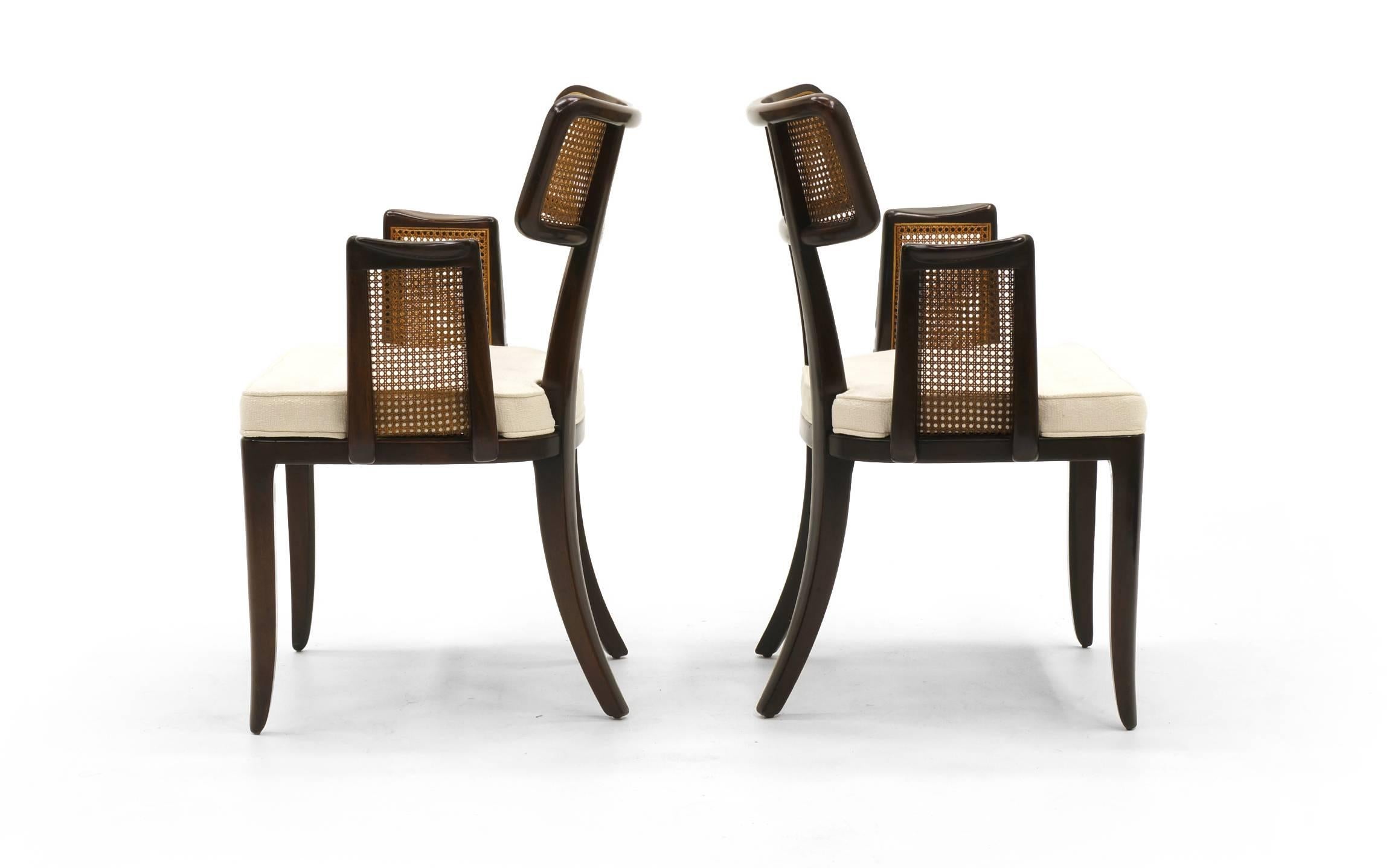 Mid-Century Modern Set of Ten Edward Wormley for Dunbar Dining Chairs with Arms