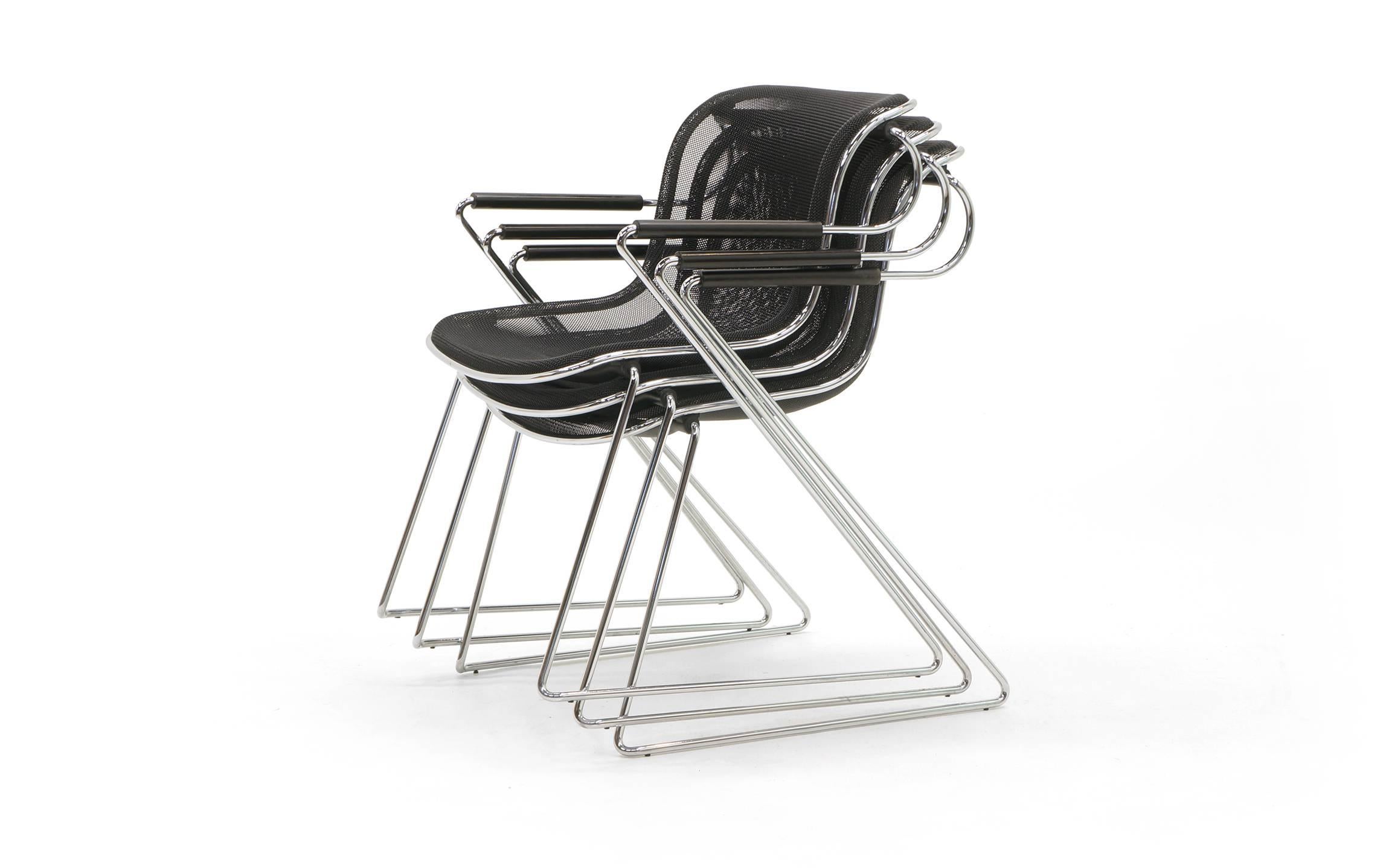 Mid-Century Modern Chaises empilables ou empilables Penelope Charles Pollockk en vente