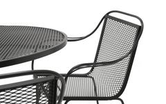 John Salterini Outdoor/Patio Dining Table and Four Chairs, Expertly Restored