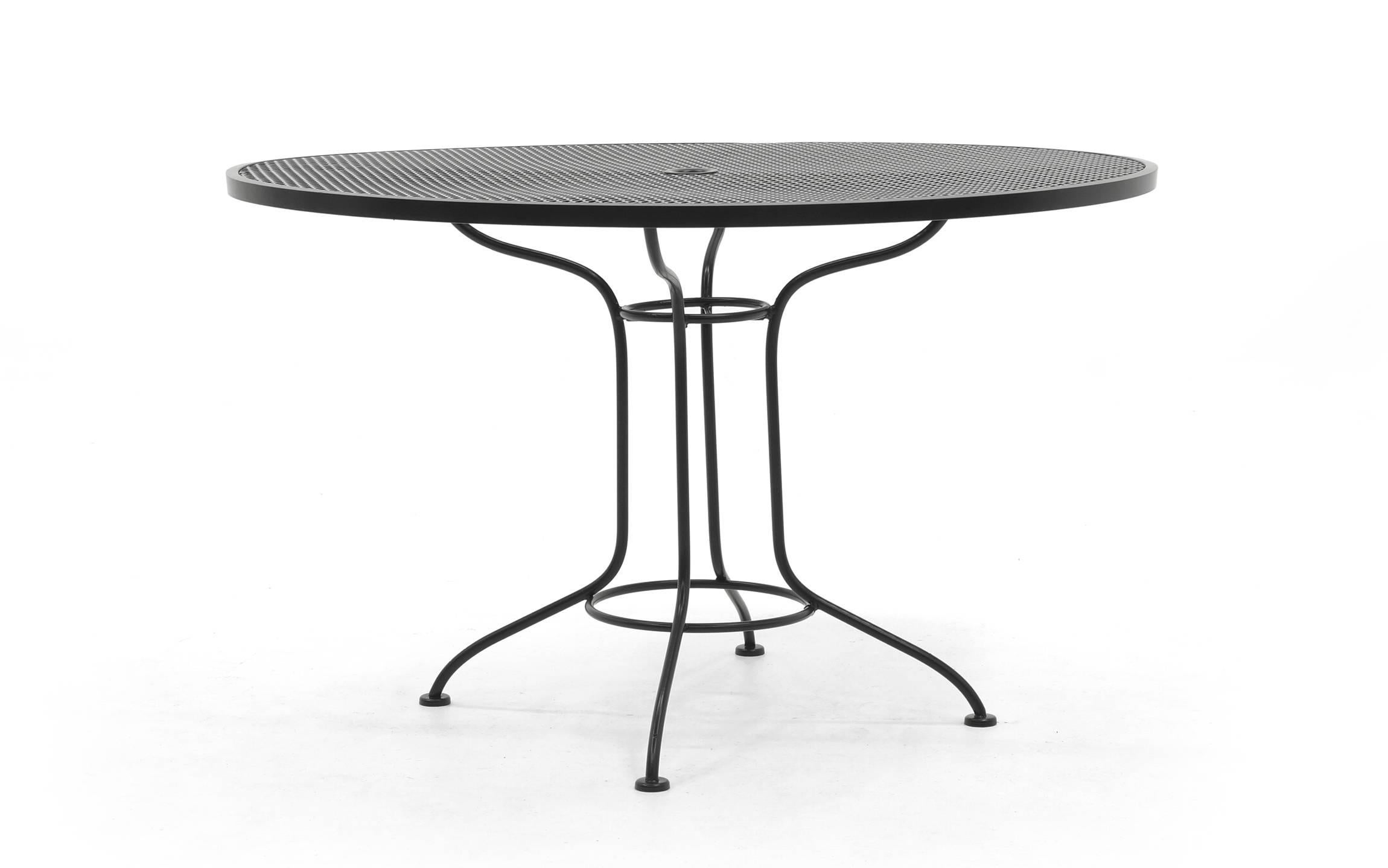 Mid-20th Century John Salterini Outdoor/Patio Dining Table and Four Chairs, Expertly Restored