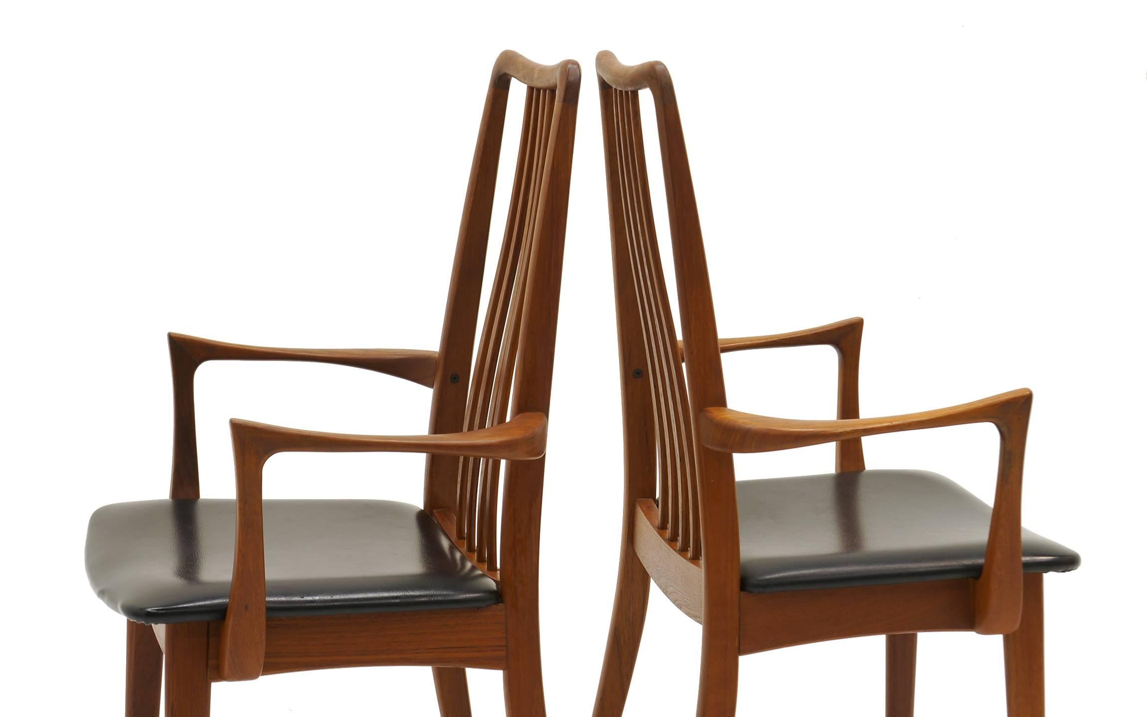 Mid-20th Century Set of Eight Danish Modern Anders Jensen, Holstebro, Denmark Teak Dining Chairs