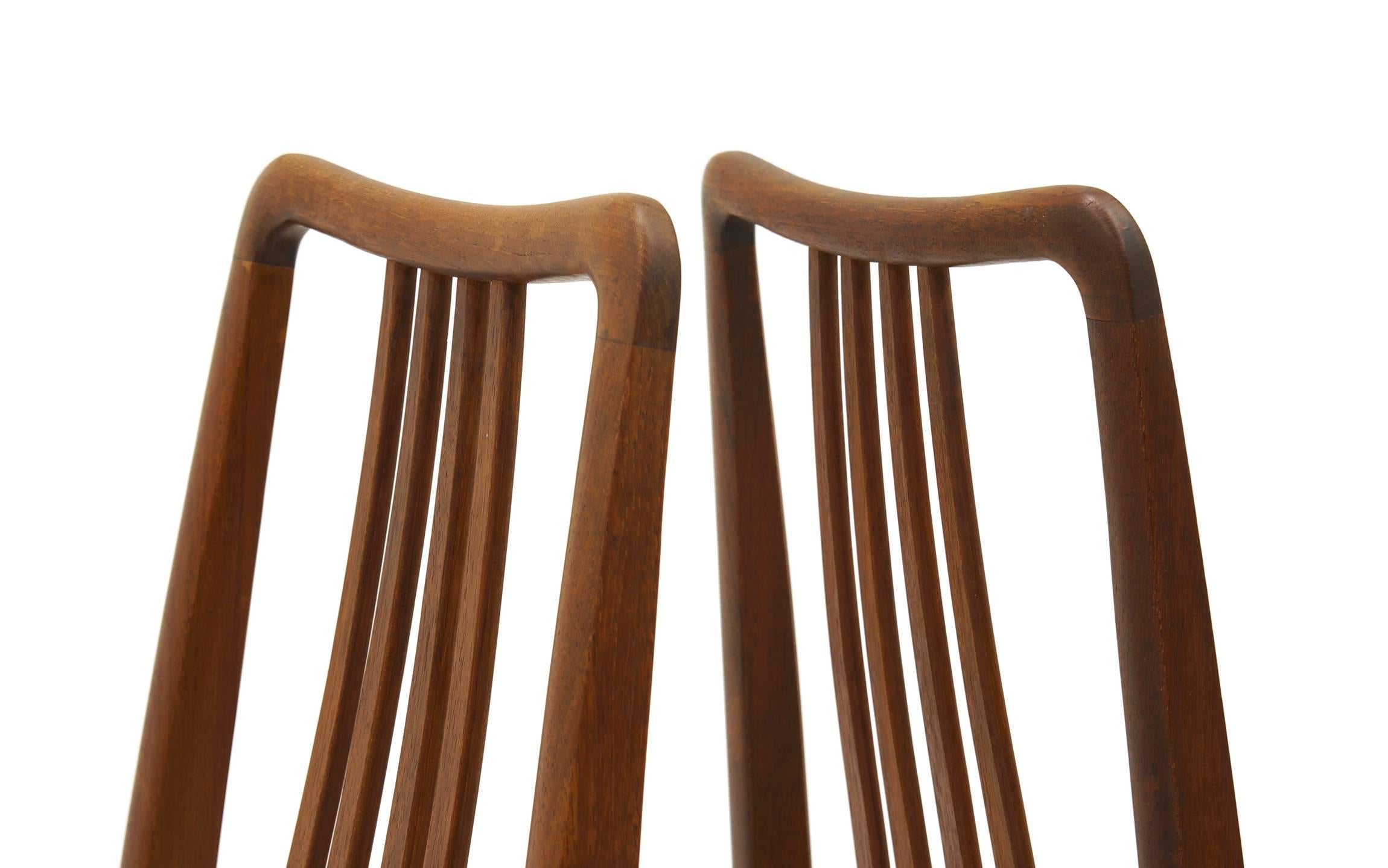 Set of Eight Danish Modern Anders Jensen, Holstebro, Denmark Teak Dining Chairs In Excellent Condition In Kansas City, MO