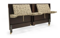 King Headboard by Edward Wormley for Dunbar Padded with Fold Down Arms