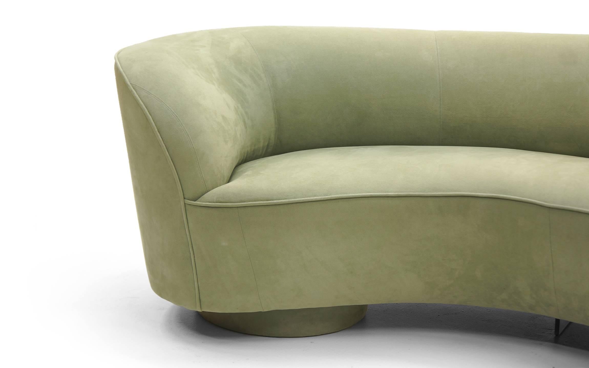 Upholstery Vladimir Kagan for Directional Cloud / Serpentine Curved Sofa