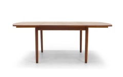 Tavolo da pranzo quadrato espandibile in teak danese moderno di Ejner Larsen & Aksel Madsen