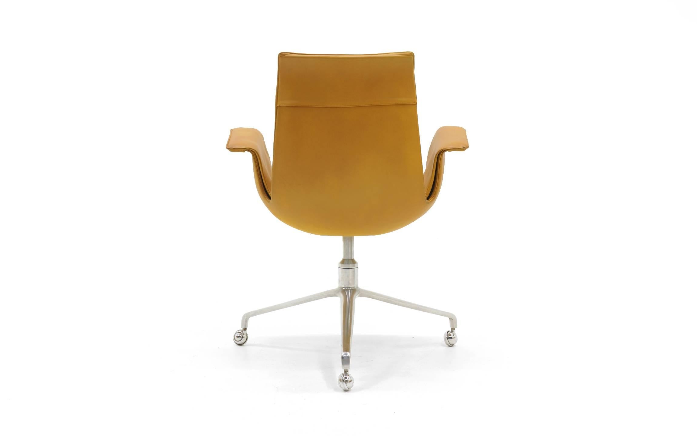 Fabricius and Kastholm Swivel Chair on Casters, Cognac Leather 2