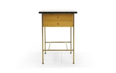 Paul McCobb Irwin Collection for Calvin End Table or Nightstand, Marble, Brass