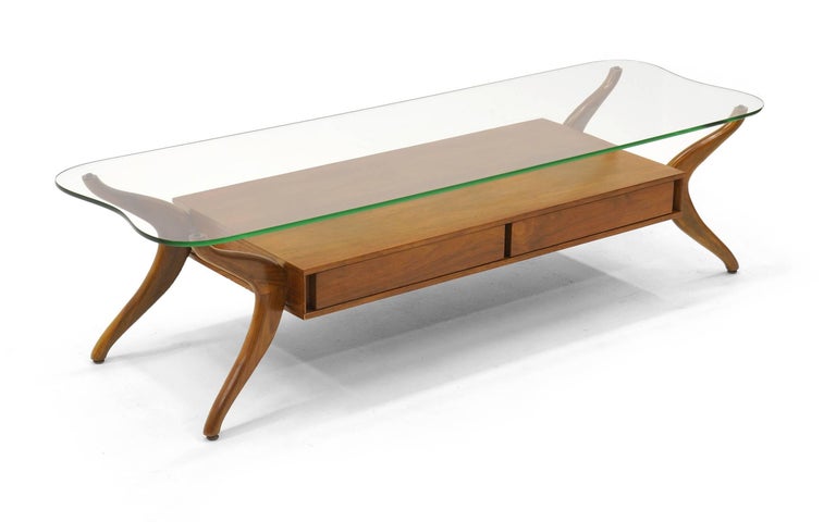 Mid-20th Century Sculptural Coffee Table and Two End Tables For Sale