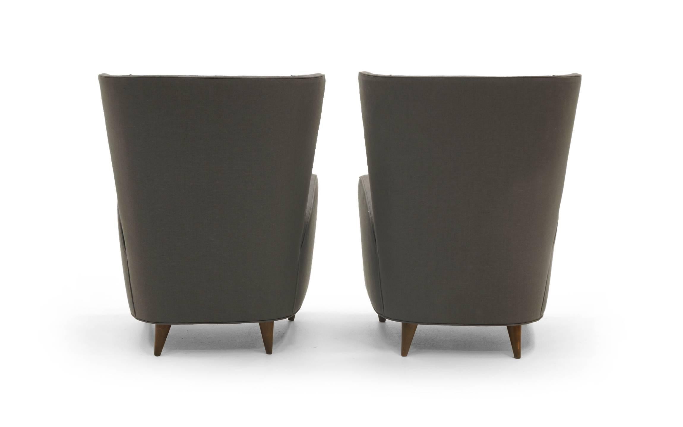 Italian Paolo Buffa Pair of Lounge Chairs from the Hotel Bristol, Merano