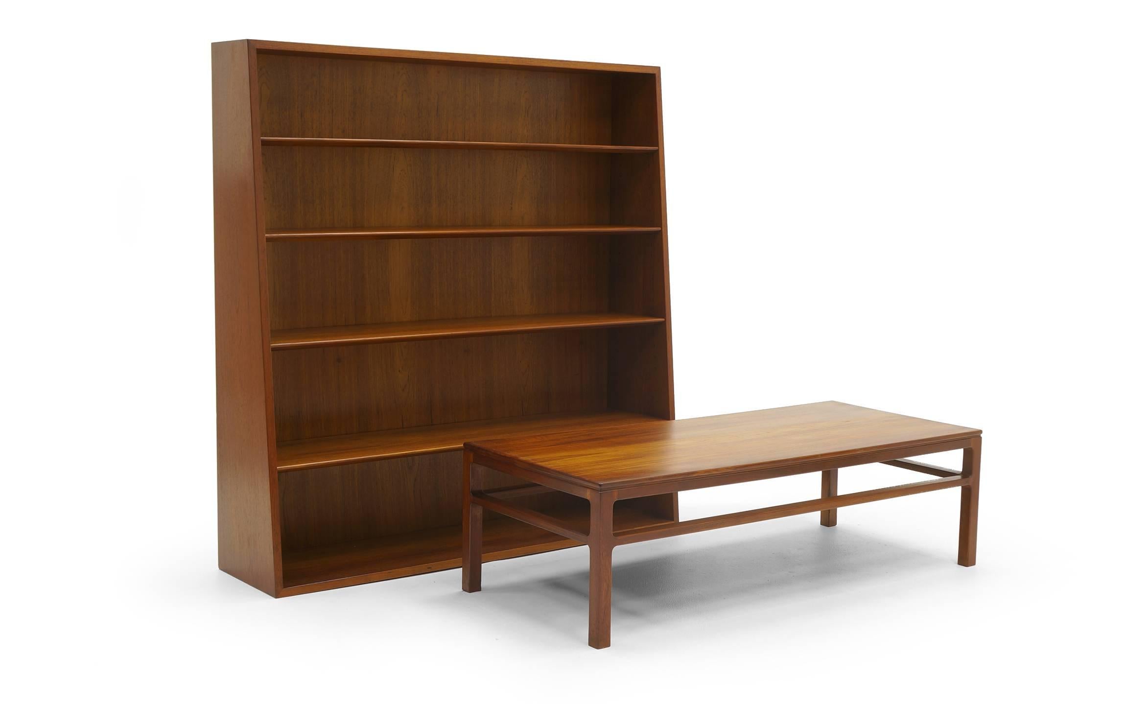 Hans Olsen Two-Piece Rosewood Bookcase 1