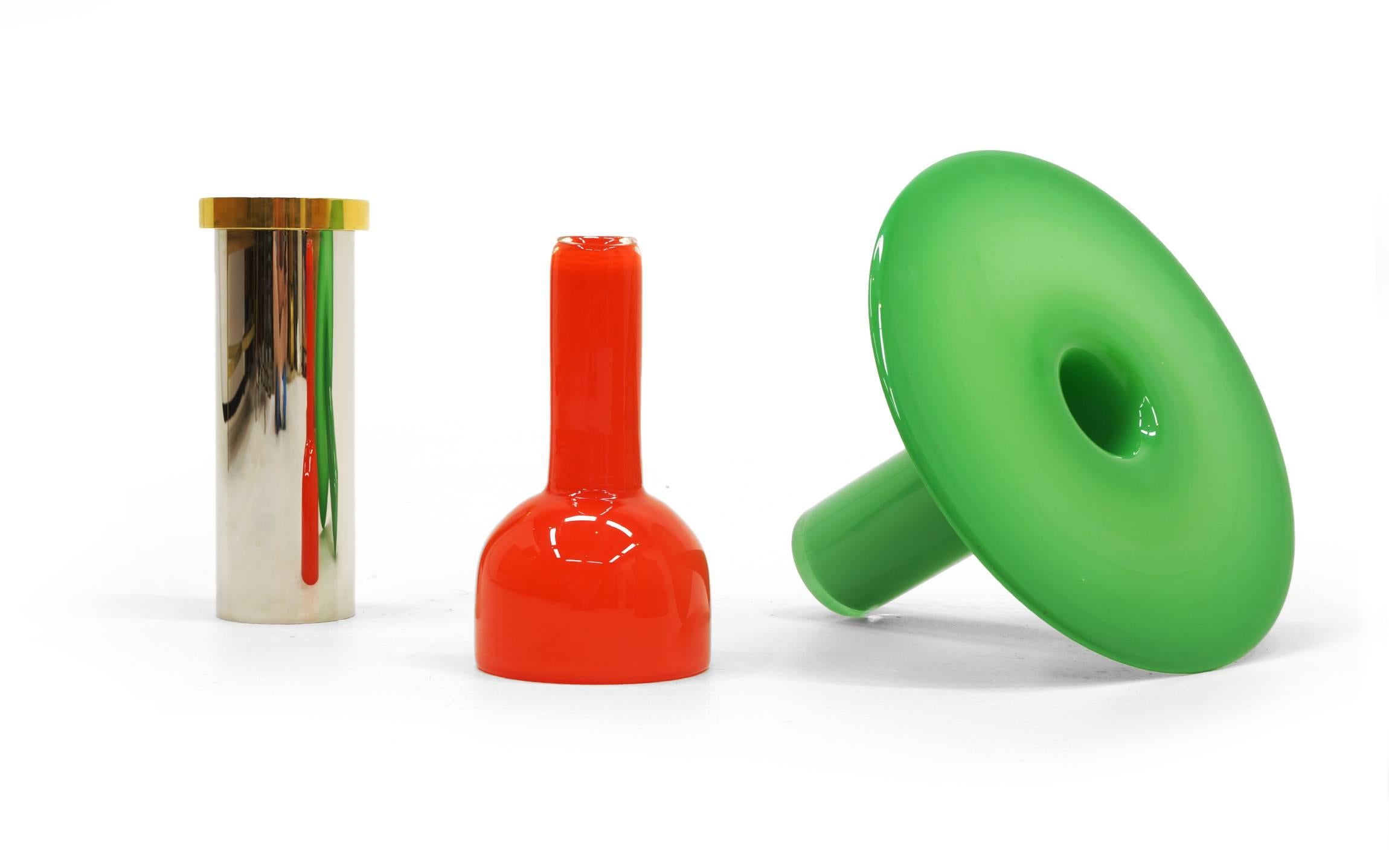 Lacquered Ettore Sottsass Vases from 27 Woods for a Chinese Artificial Flower For Sale