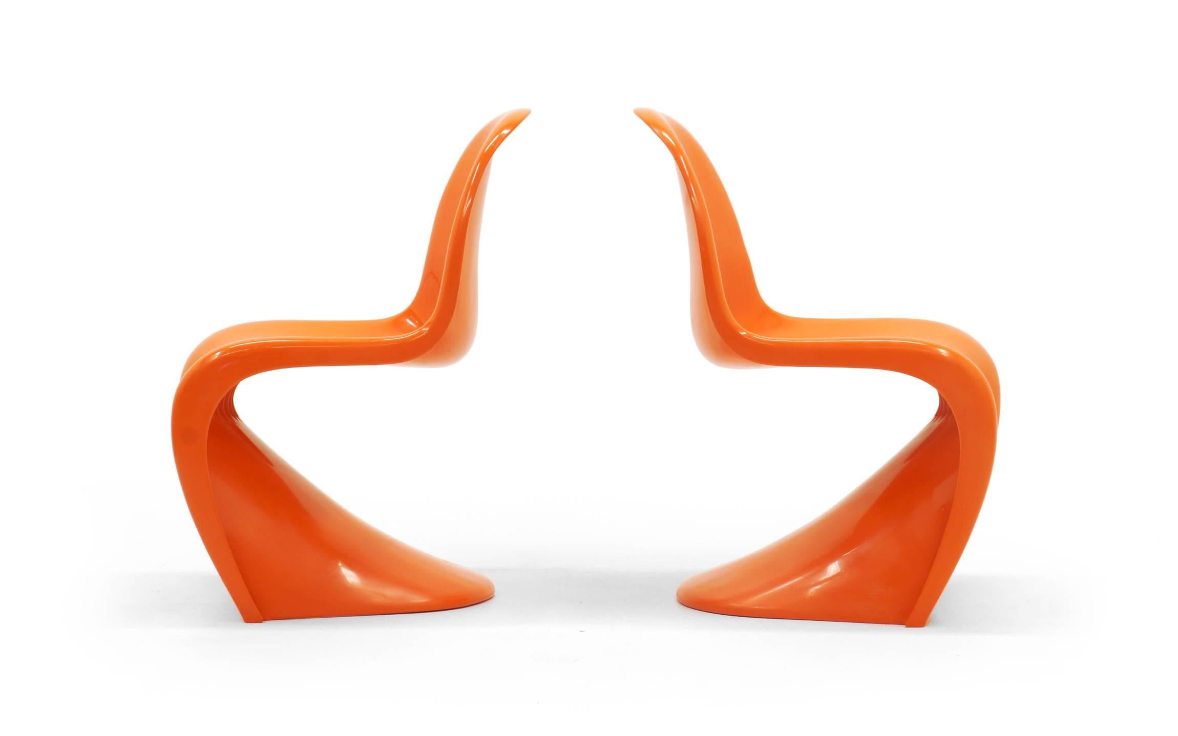 American Orange Verner Panton S Chairs. Herman Miller.  ONLY THREE LEFT!