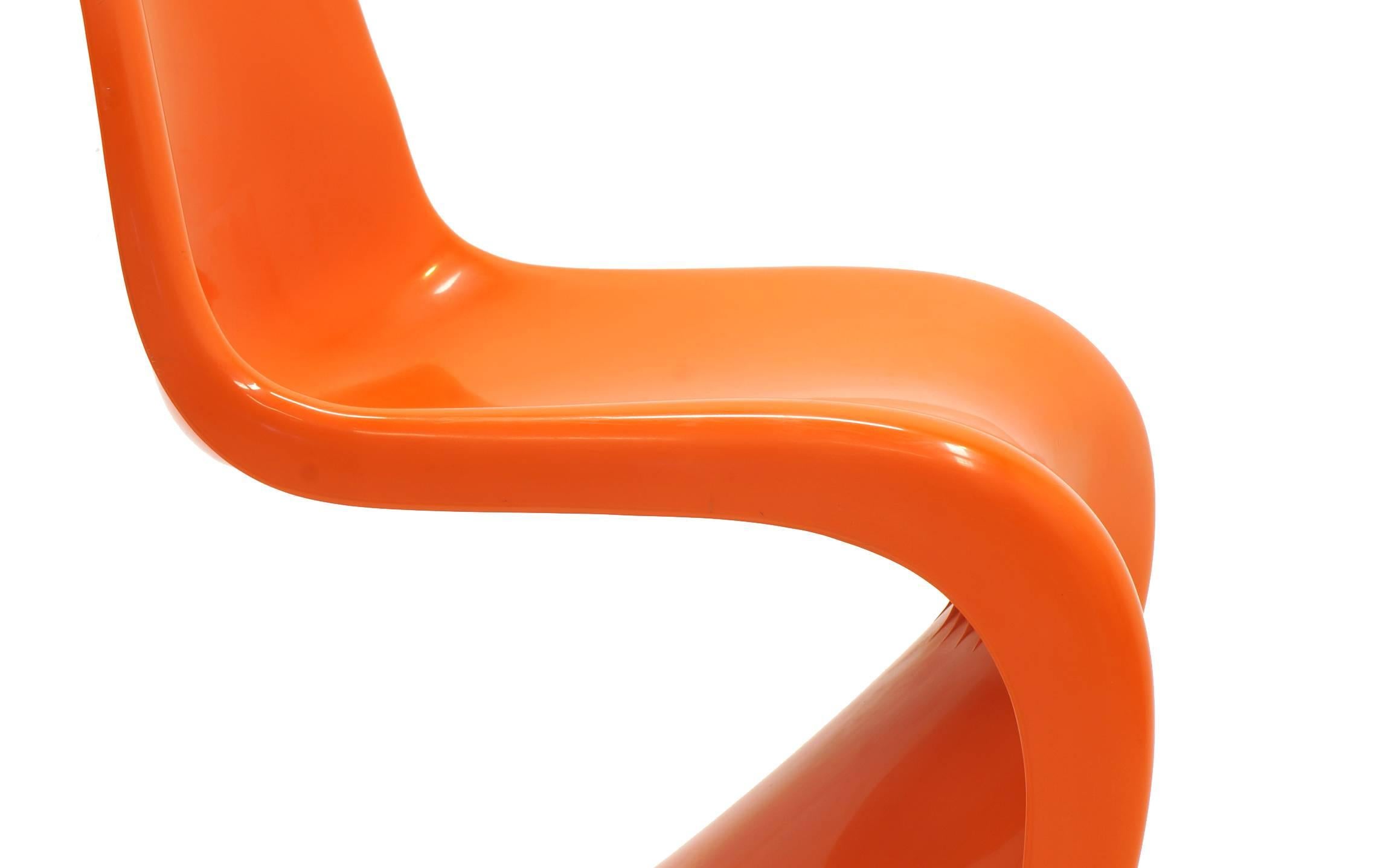 Mid-20th Century Orange Verner Panton S Chairs. Herman Miller.  ONLY THREE LEFT!