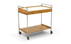 George Nelson Rolling Serving Bar or Tea Cart with Slide Out Shelf