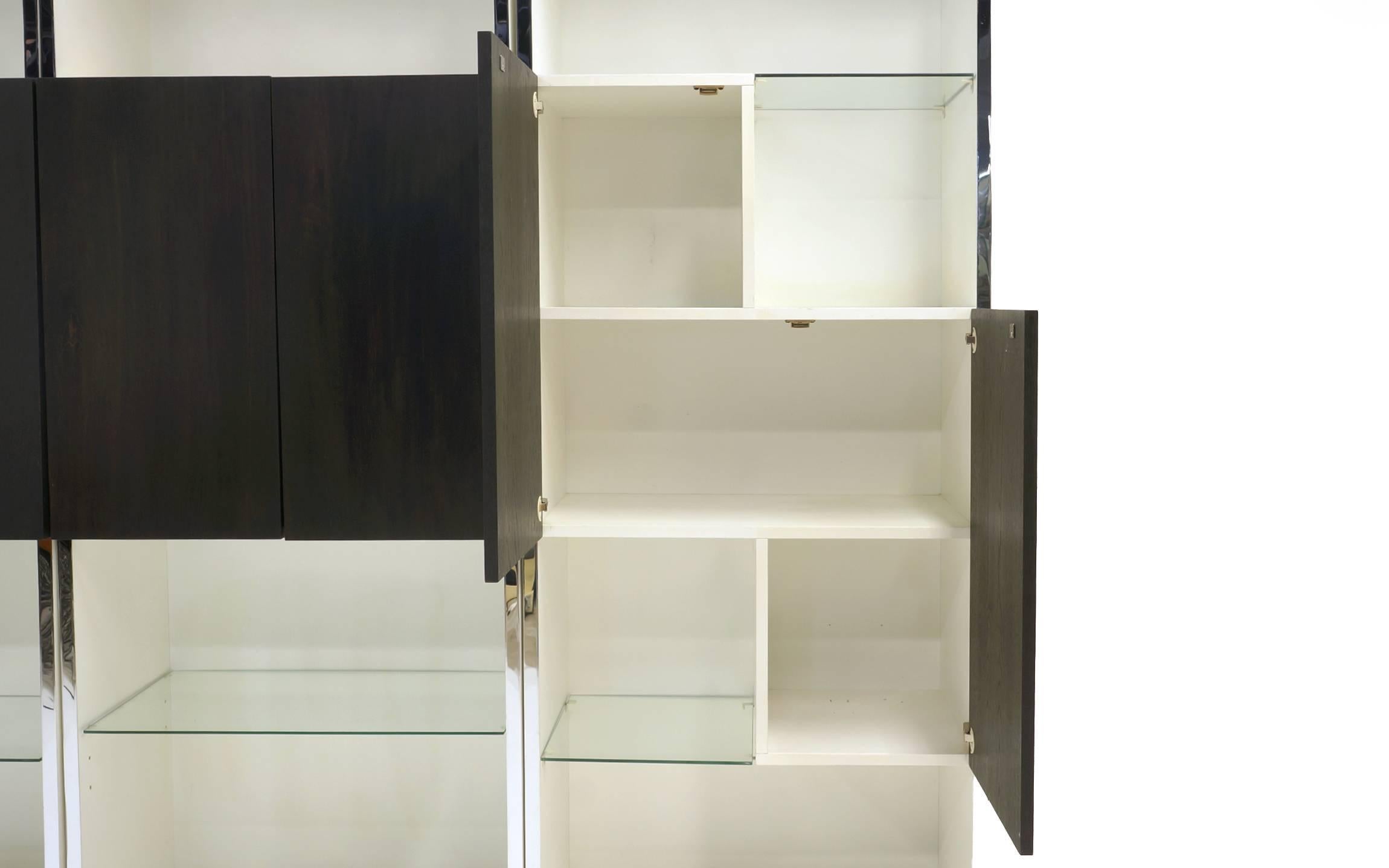 Milo Baughman Three-Piece Freestanding Storage Cabinet In Good Condition In Kansas City, MO