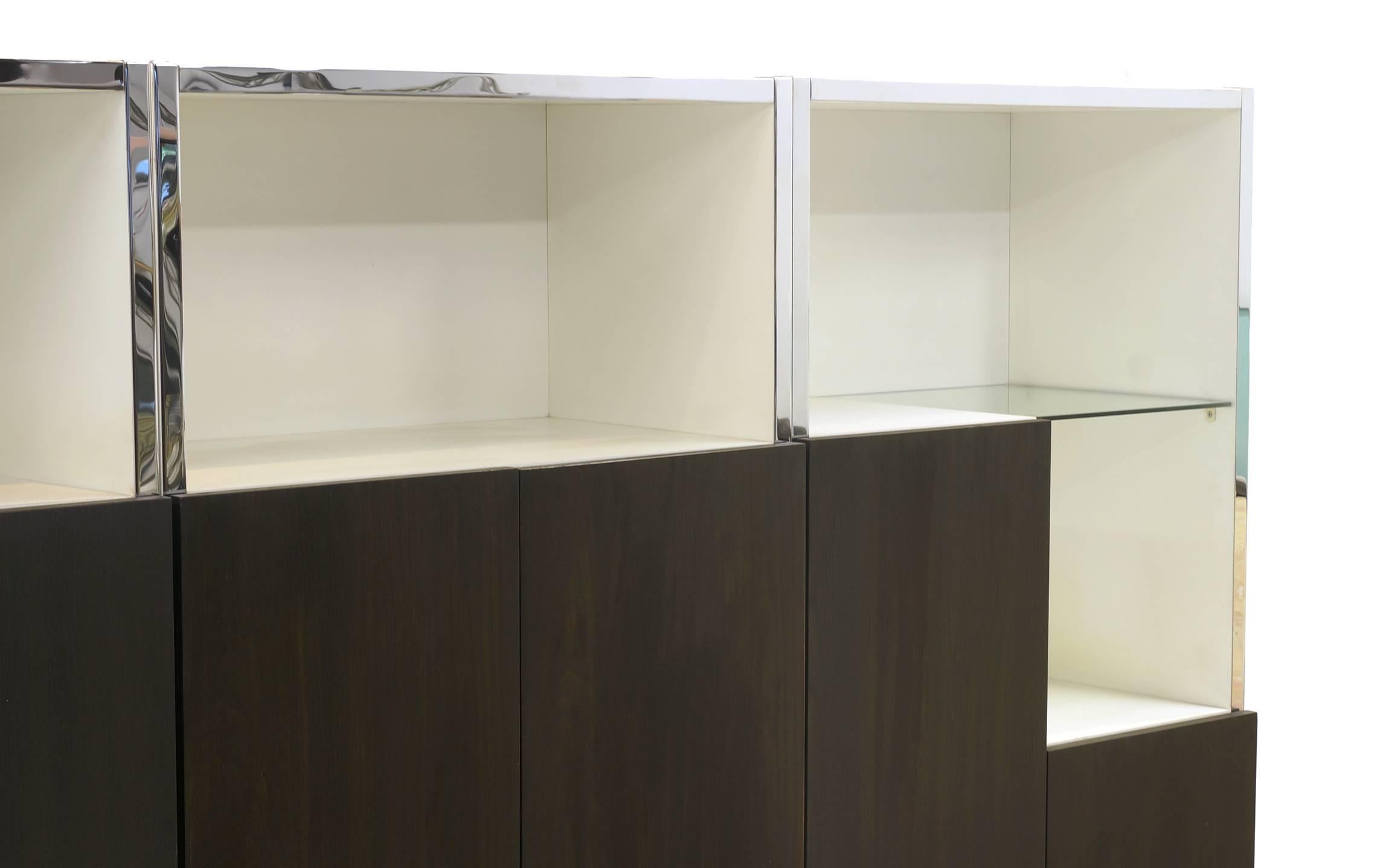 Late 20th Century Milo Baughman Three-Piece Freestanding Storage Cabinet