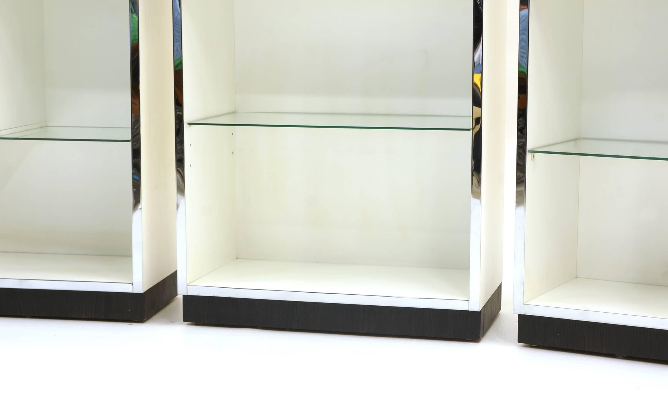 Milo Baughman Three-Piece Freestanding Storage Cabinet 1