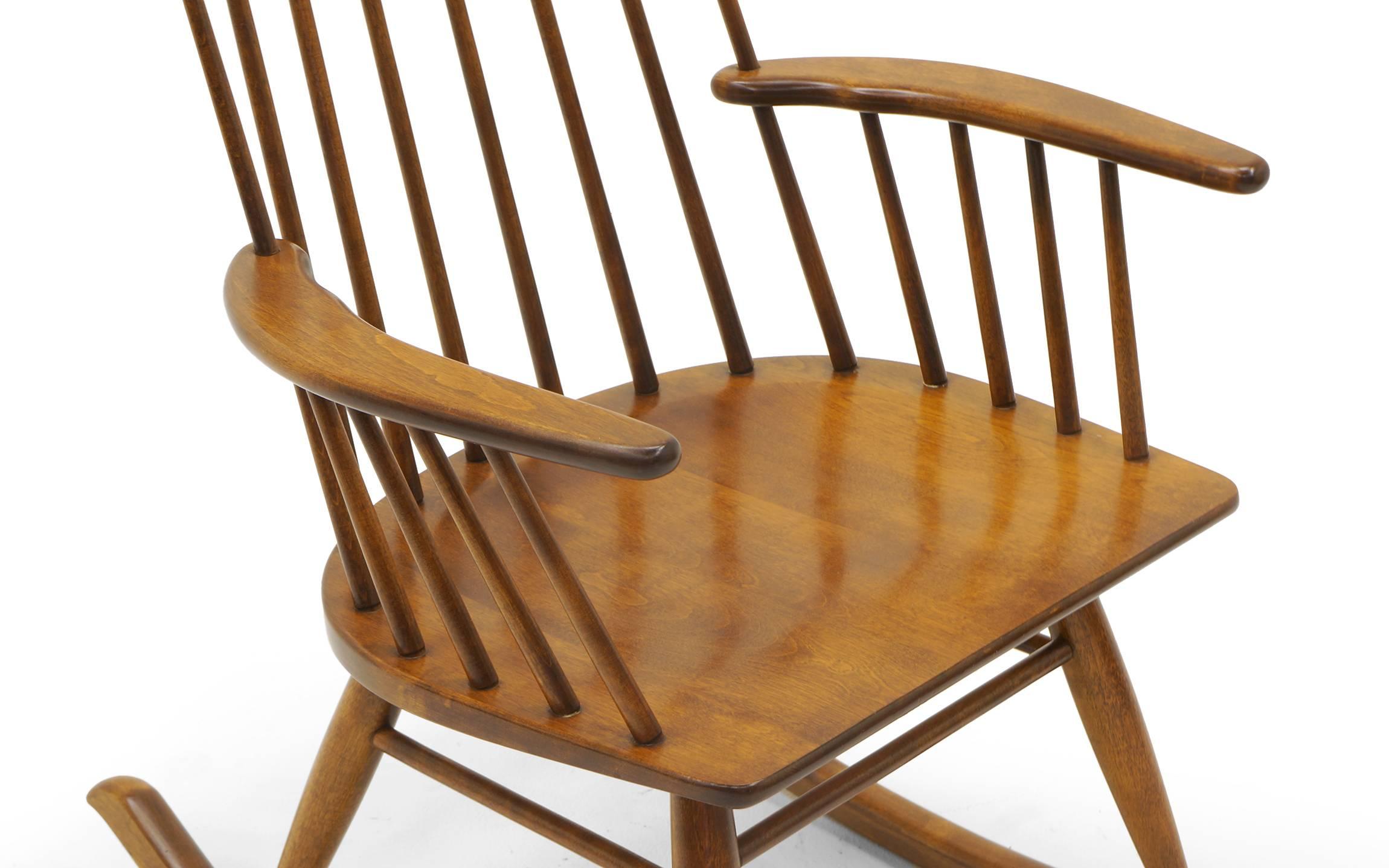 American Rocking Chair, Spindle Back, Made by Conant Ball