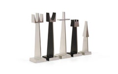 Chess Set by Austin COX for ALCOA Highly Stylized Case Can Be Wall Mounted