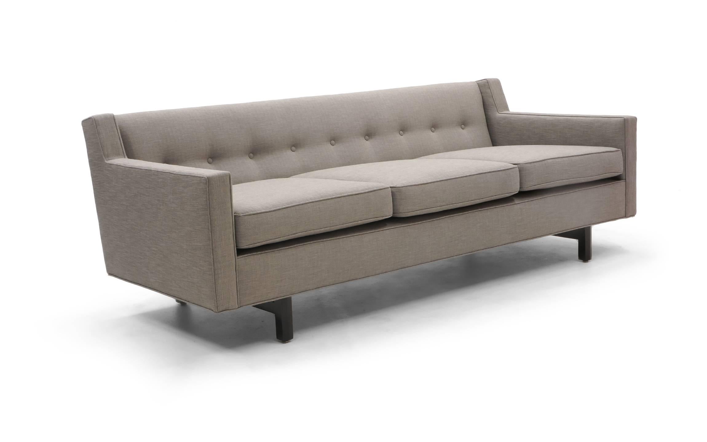 American Three-Seat Sofa by Edward Wormley for Dunbar, Fully Restored, Like New