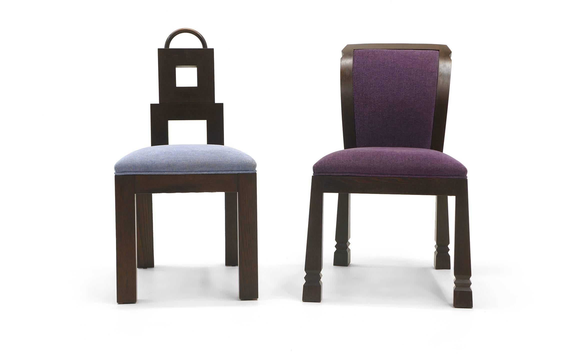Sedie Wendell Castle. Il prezzo si intende per ciascuno. 
Dimensioni della sedia viola:
25 in. D. A. x 20 pollici. L x 33 poll. H x 19 pollici. Altezza del sedile

 