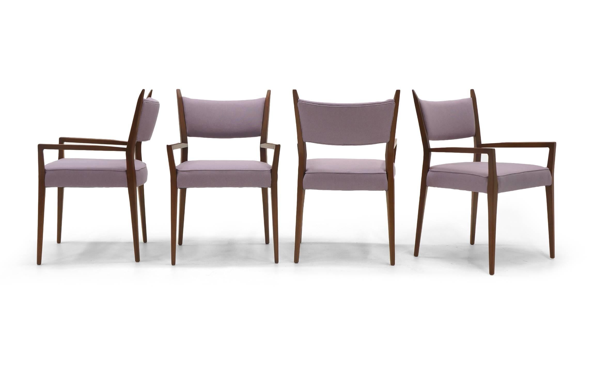 Mid-Century Modern Set of Ten Dining Chairs by Paul McCobb for Calvin, New Lavender Upholstery