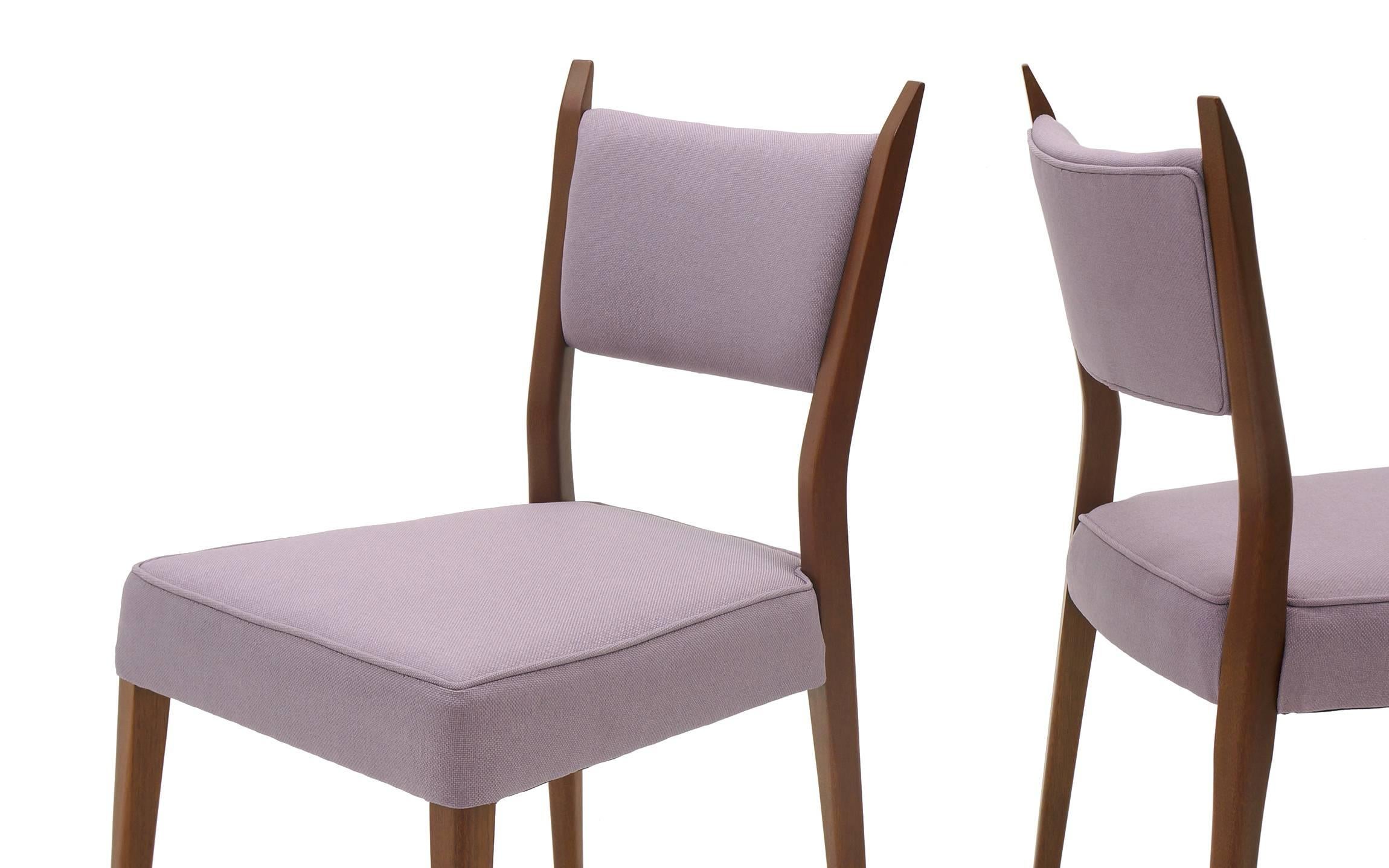 Set of Ten Dining Chairs by Paul McCobb for Calvin, New Lavender Upholstery In Excellent Condition In Kansas City, MO
