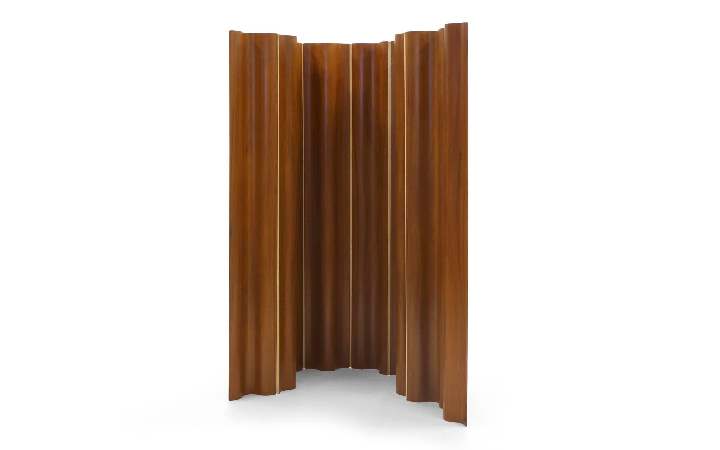 Mid-Century Modern Rare Ten-Panel Eames Folding Screen ‘FSW-10’ in Teak